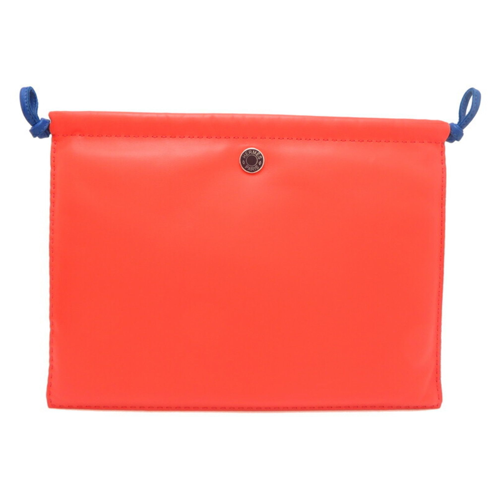 Hermes Hermes Hermès Pillowcase Crude Cell U Stamp Women's Pouch Anjou Miro Swift Orange Size ONE SIZE - 1 Thumbnail