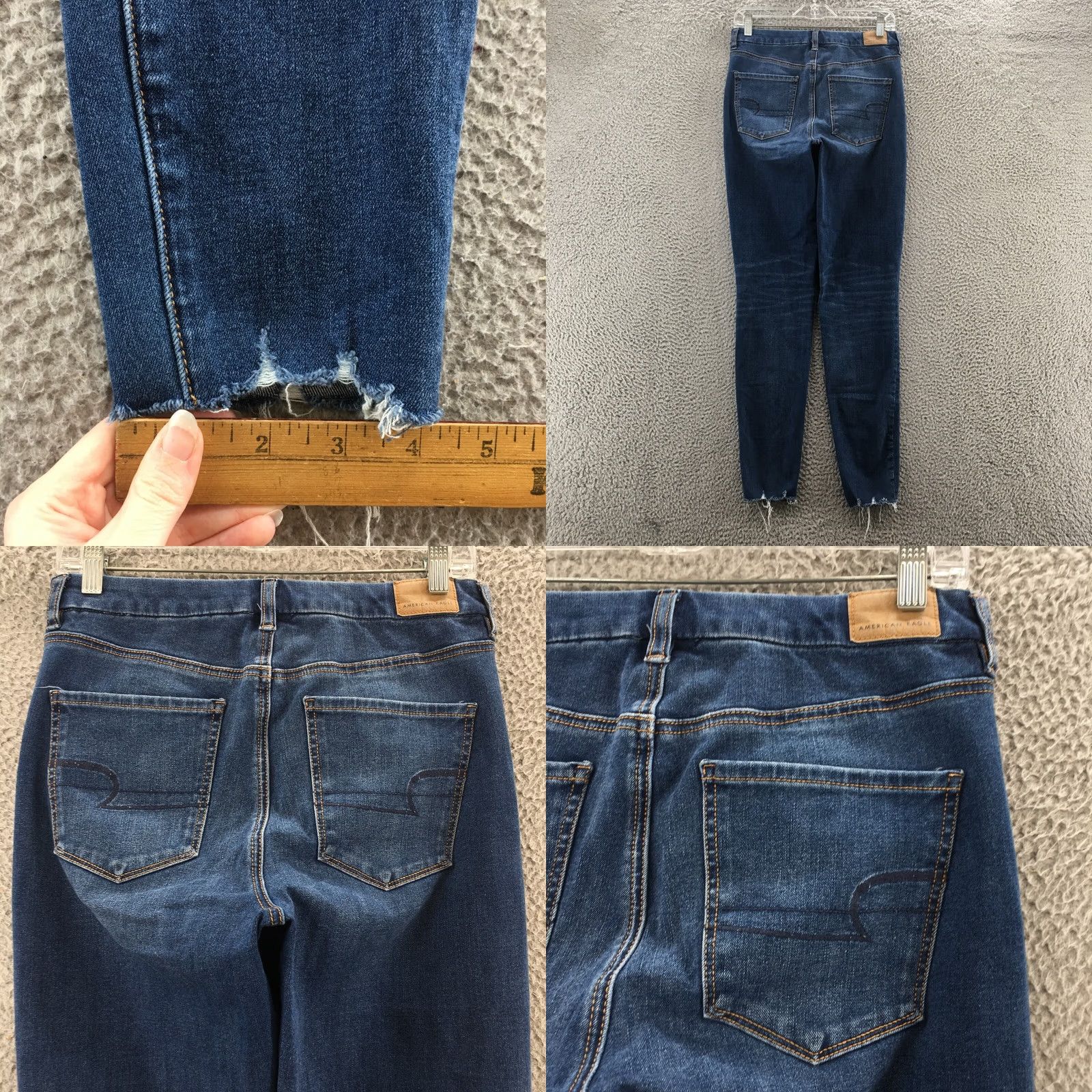 American Eagle Outfitters American Eagle Outfitters Jeans Womens 8 Regular Blue Denim Jegging Pockets Distressed Vintage No Size 30" / US 8 / IT 44 - 9 Thumbnail