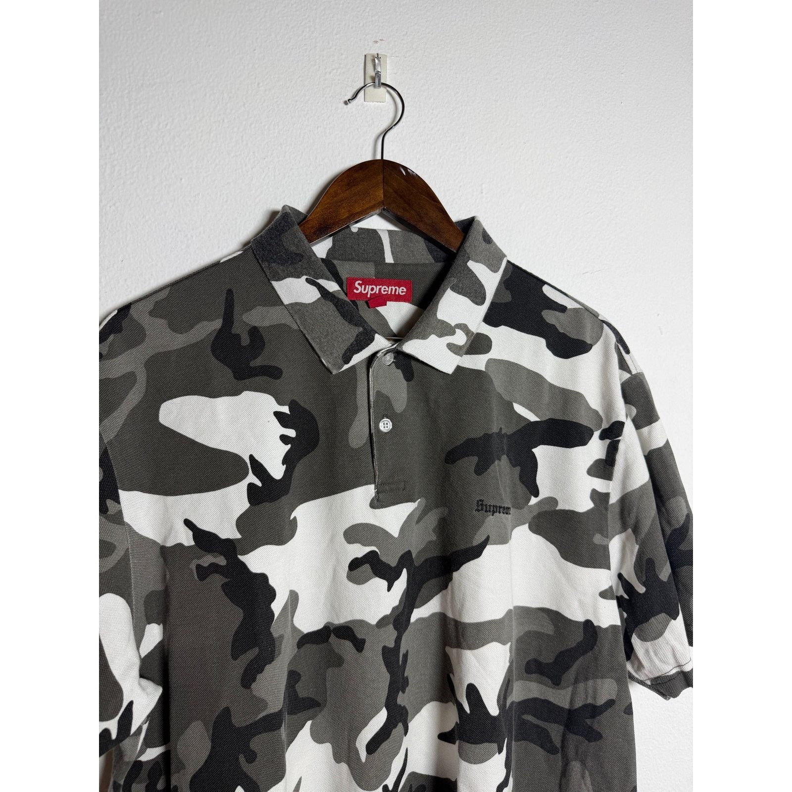 Supreme Supreme washed stripe polo sz XL SS26 black | Grailed