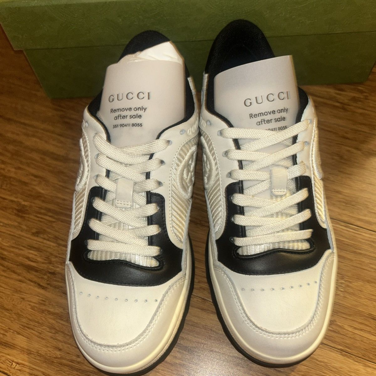 Gucci Gucci Mac80 Sneaker Off White Black Size US 4.5 / IT 34.5 - 2 Thumbnail