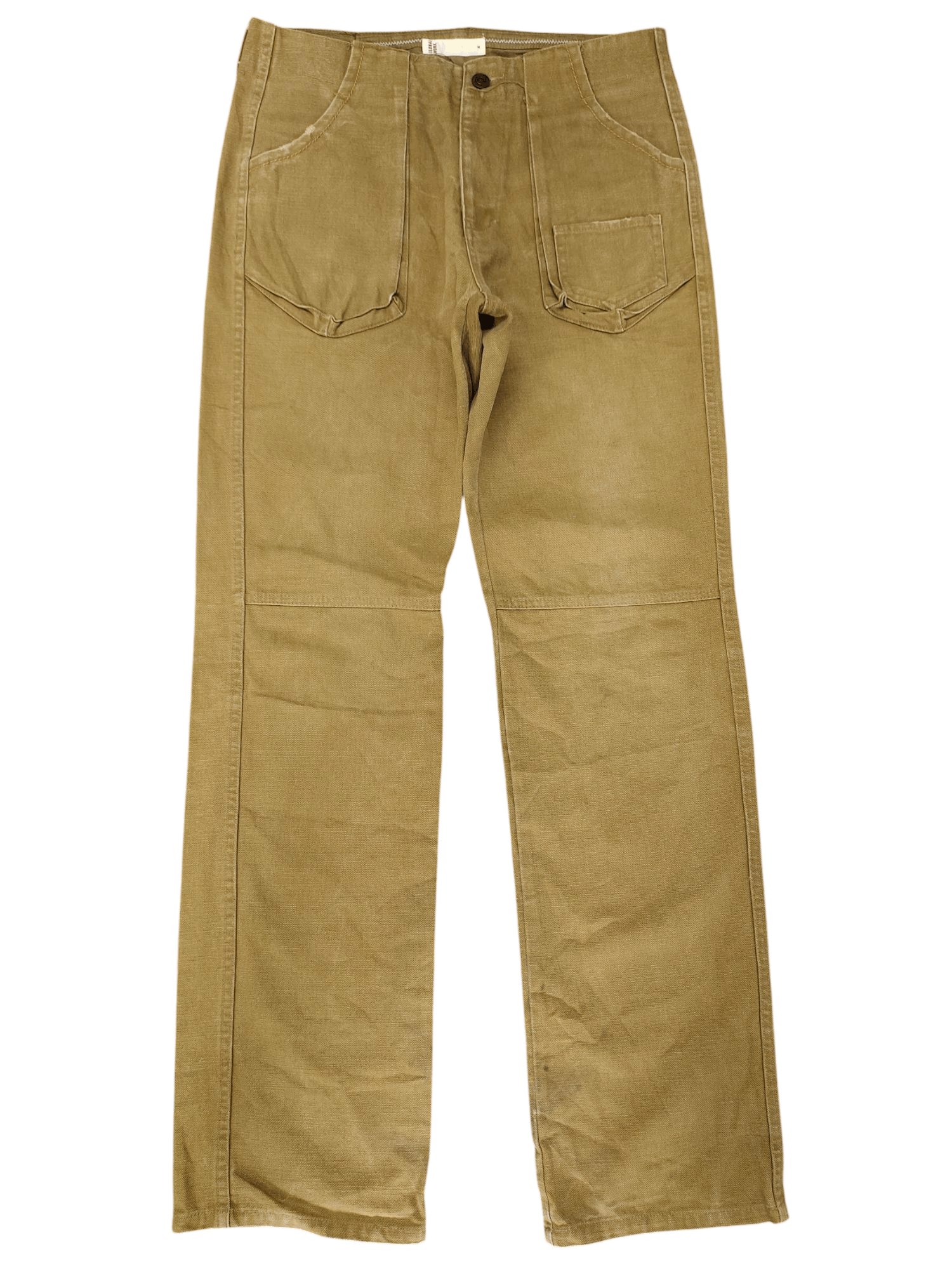 Comme des Garcons × Undercover Global Work Japan Duck Cotton Distress Faded Denim Pants Size US 30 / EU 46 - 1 Thumbnail
