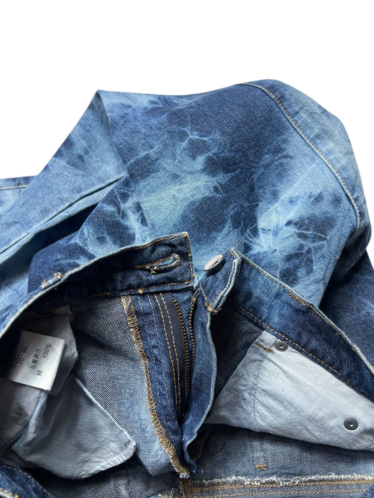 Japanese Brand 2000s Daily Topics Acid Washed Flared Pants Size US 30 / EU 46 - 6 Thumbnail