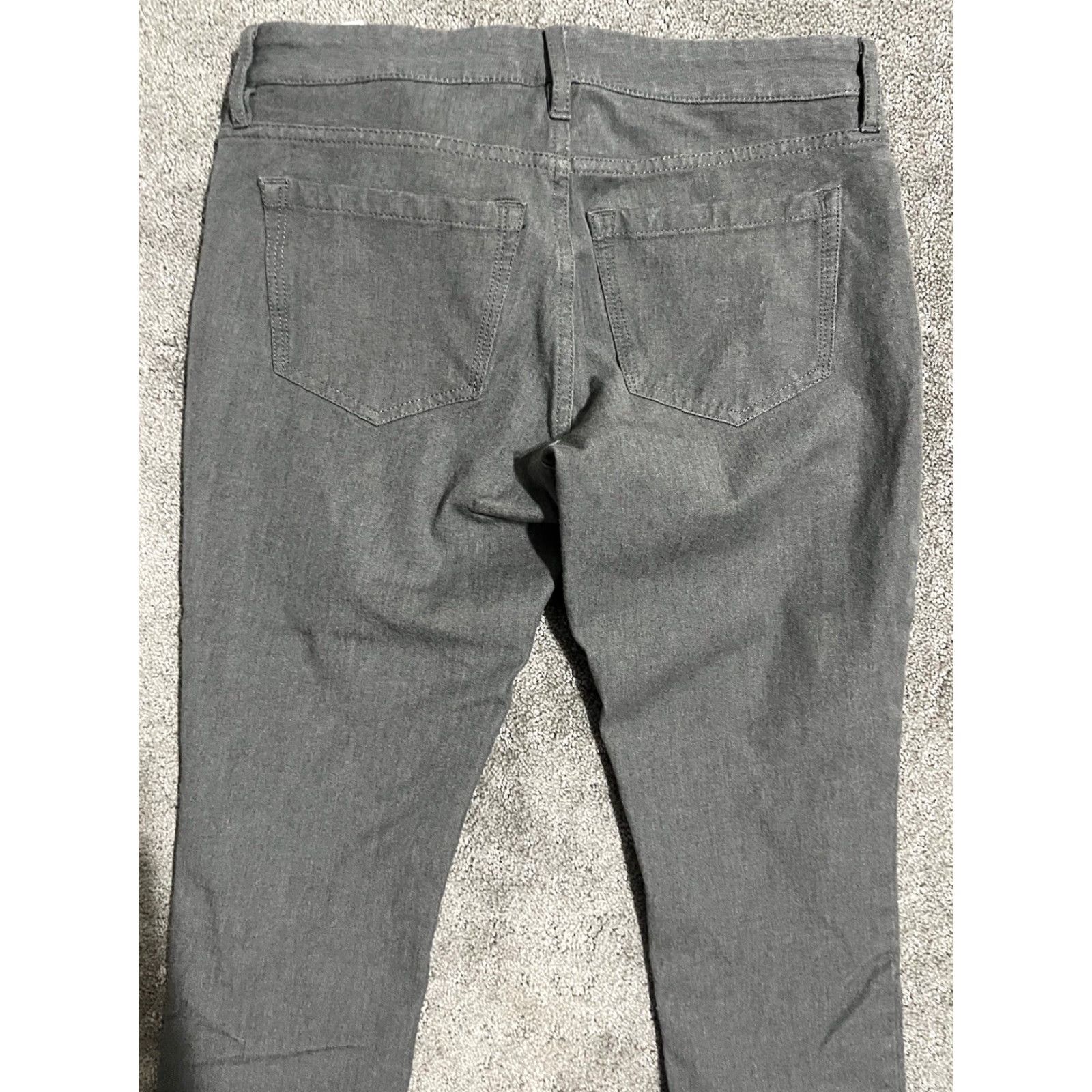 Banana Republic VINTAGE Banana Republic Sloan Slim Fit Gray Solid Ankle Denim Jeans Size 0 Womens Size 25" / US 0 / IT 36 - 4 Thumbnail