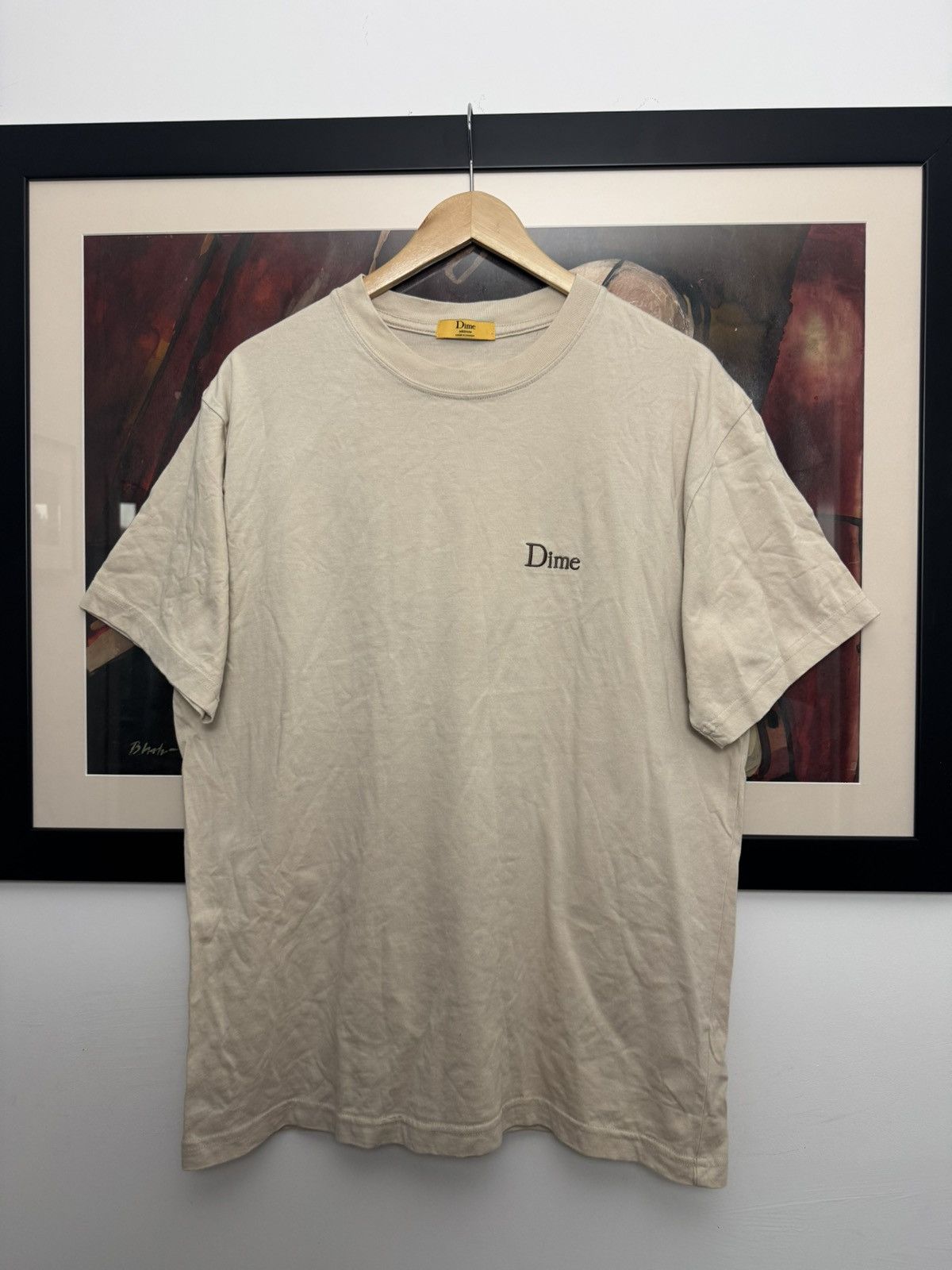 Dime Dime Mini Logo Skate Tee Beige Streetwear Size US M / EU 48-50 / 2 - 1 Thumbnail