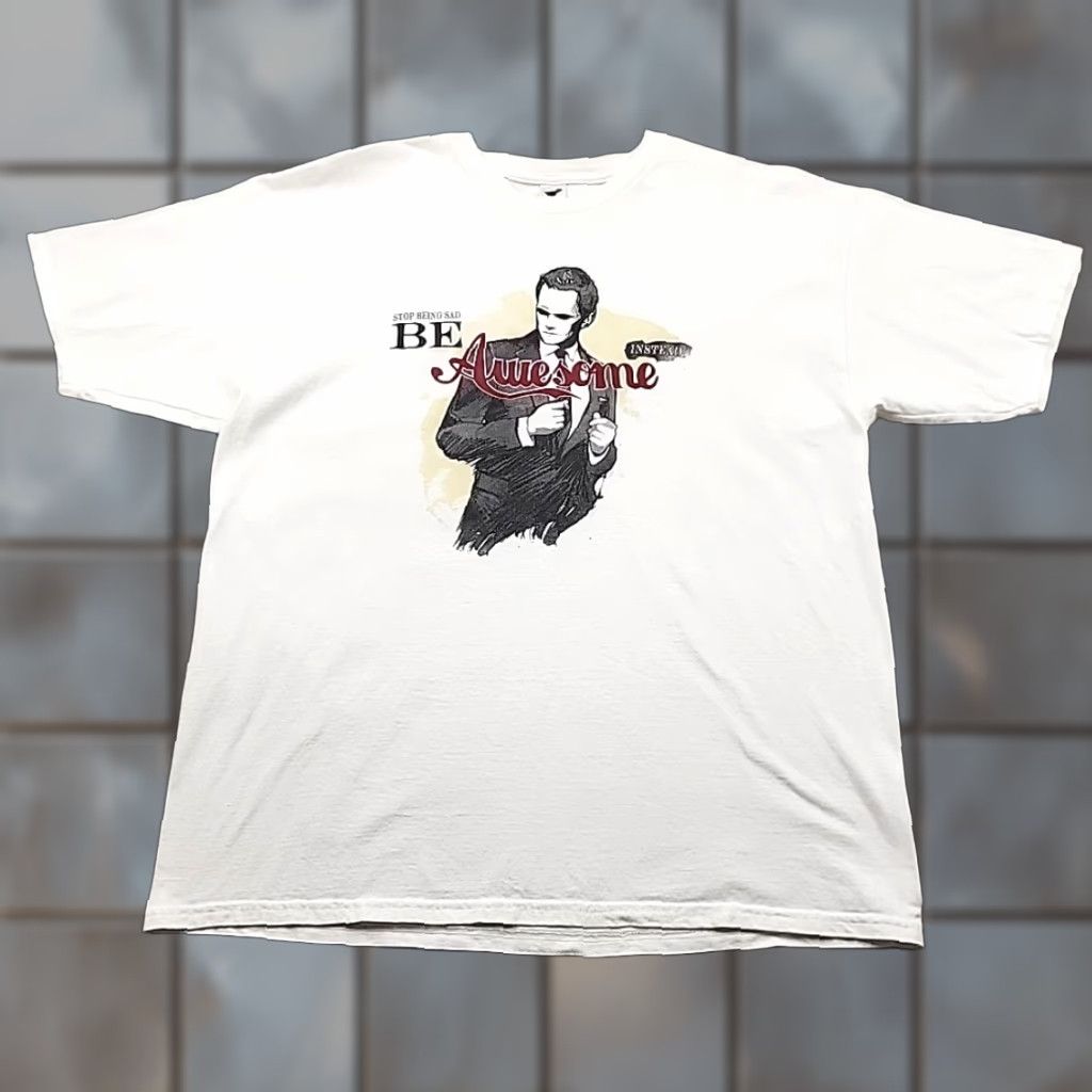 Vintage VINTAGE TeeFury Graphic Tee Shirt Mens XL Dont Be Sad Be Awesome Meme Short Sleeve White Cotton Graphic Print MENS T-Shirt Graphic tee 1990s? Size US XL / EU 56 / 4 - 1 Thumbnail