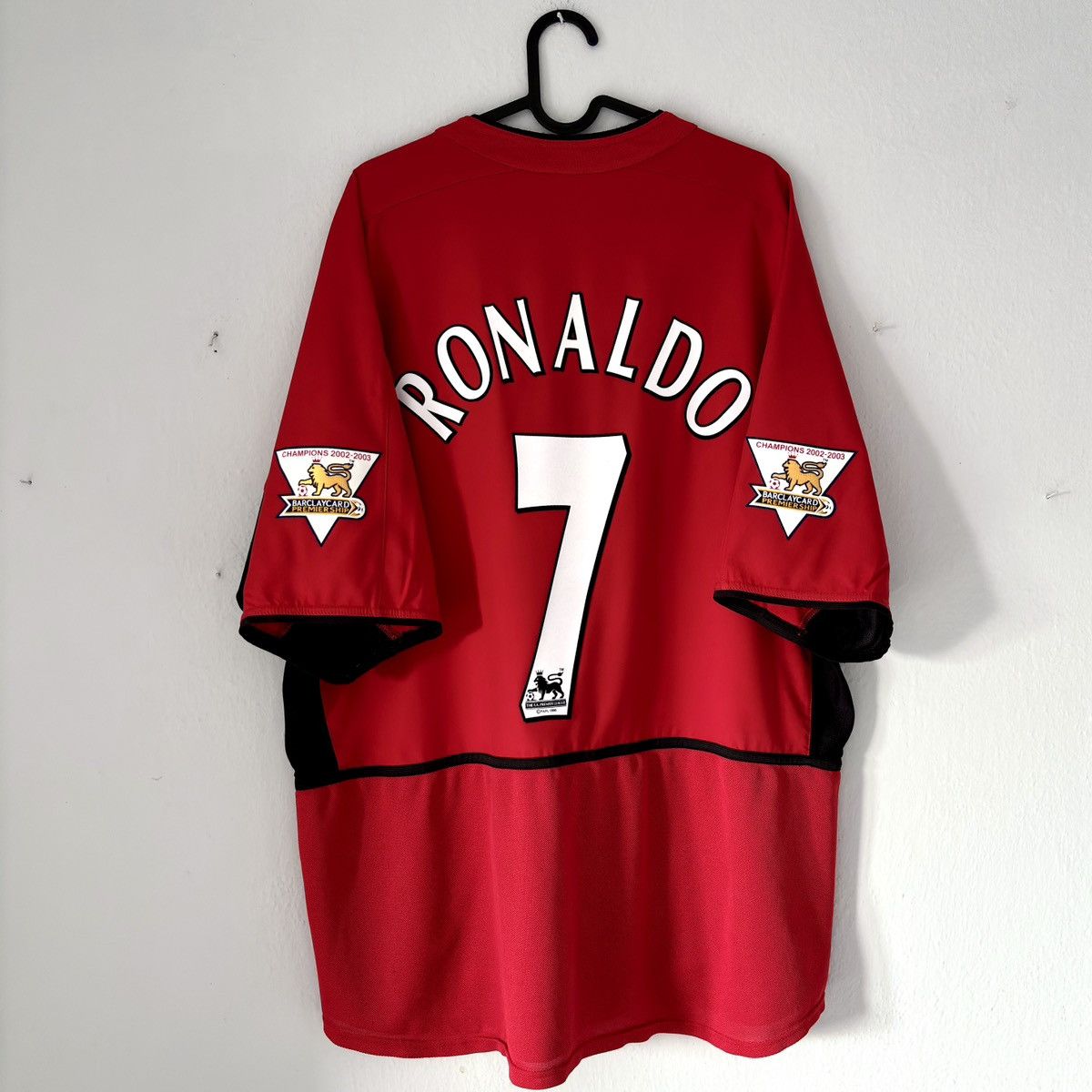 Nike × Vintage 2003 2004 Manchester Ronaldo Vintage Nike Home Soccer Jersey Size US XXL / EU 58 / 5 - 8 Thumbnail