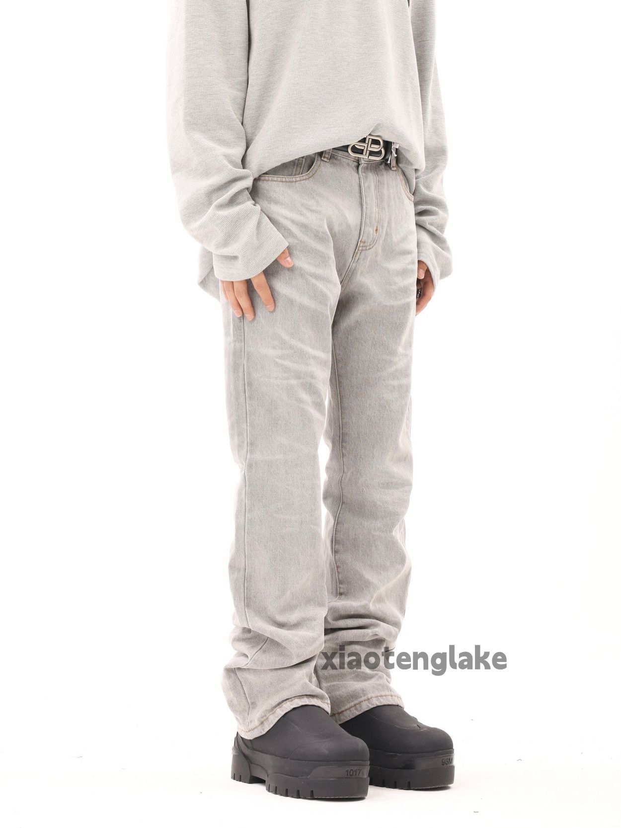 Designer × Japanese Brand × Vintage distressed faded grunge flared jeans Size US 28 / EU 44 - 4 Thumbnail