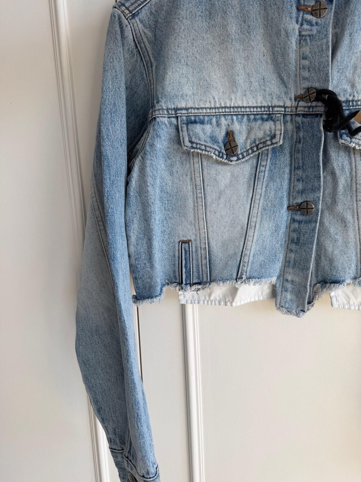 Ksubi new Ksubi womens denim Jacket top small s 8 blue torn up 1 Size S / US 4 / IT 40 - 5 Thumbnail