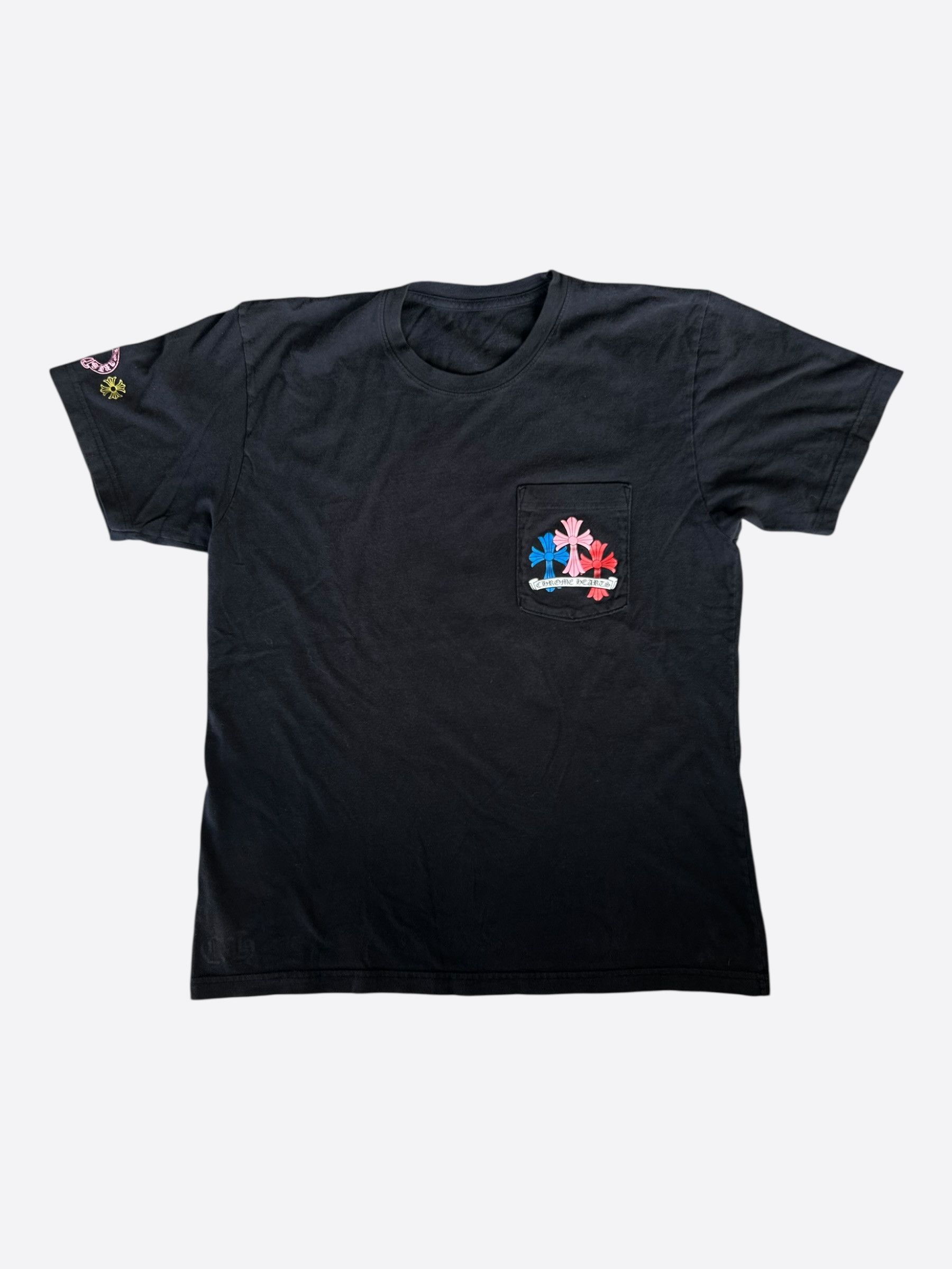 Chrome Hearts Chrome Hearts Black Multicolor Cross Logo T-Shirt Size US L / EU 52-54 / 3 - 1 Thumbnail