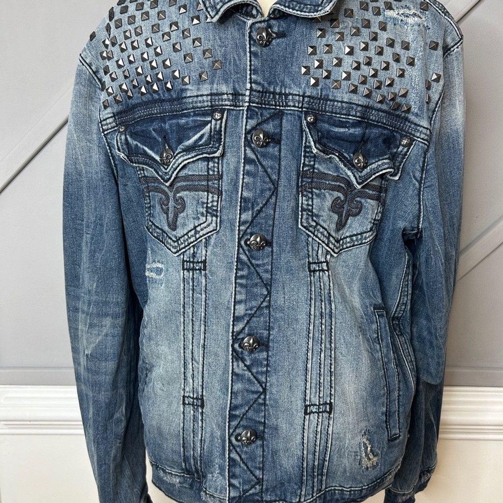 Rock Revival Rock Revival Luciano Denim Stretch Jacket Mens Size XXL Size US XXL / EU 58 / 5 - 3 Thumbnail