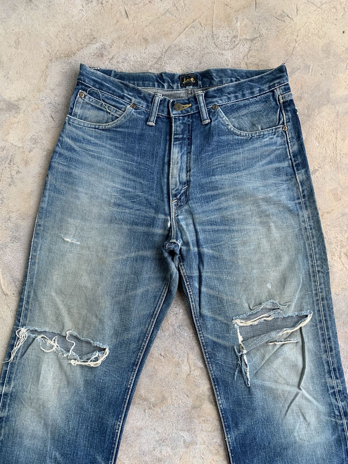 Lee Vintage Lee Raiders Selvedge Rusty Distressed Denim Size US 32 / EU 48 - 4 Thumbnail