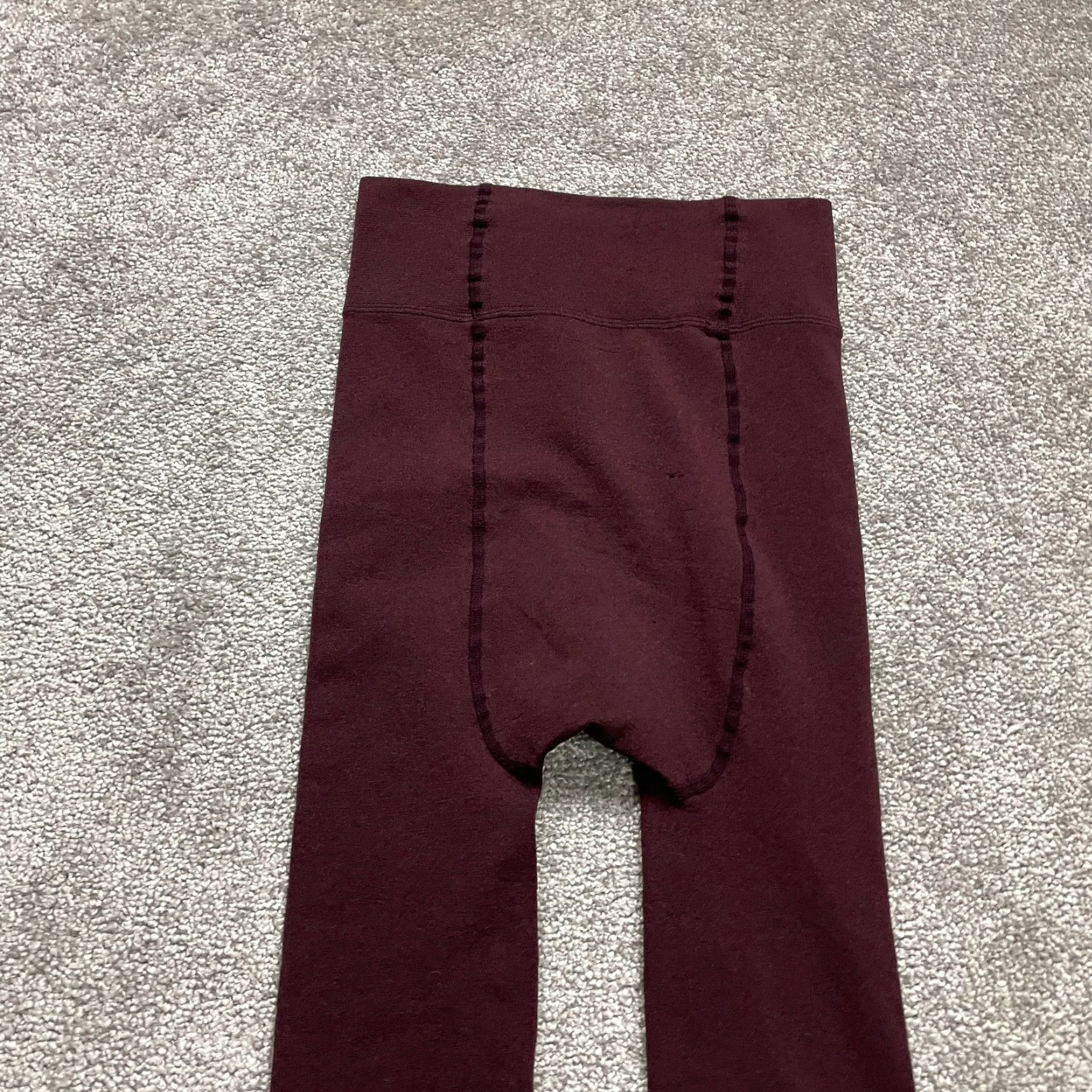 Vintage Warners Blissful Benefits Leggings Women 2-3XL Maroon Athletic Compression Size 26" / US 2 / IT 38 - 3 Thumbnail