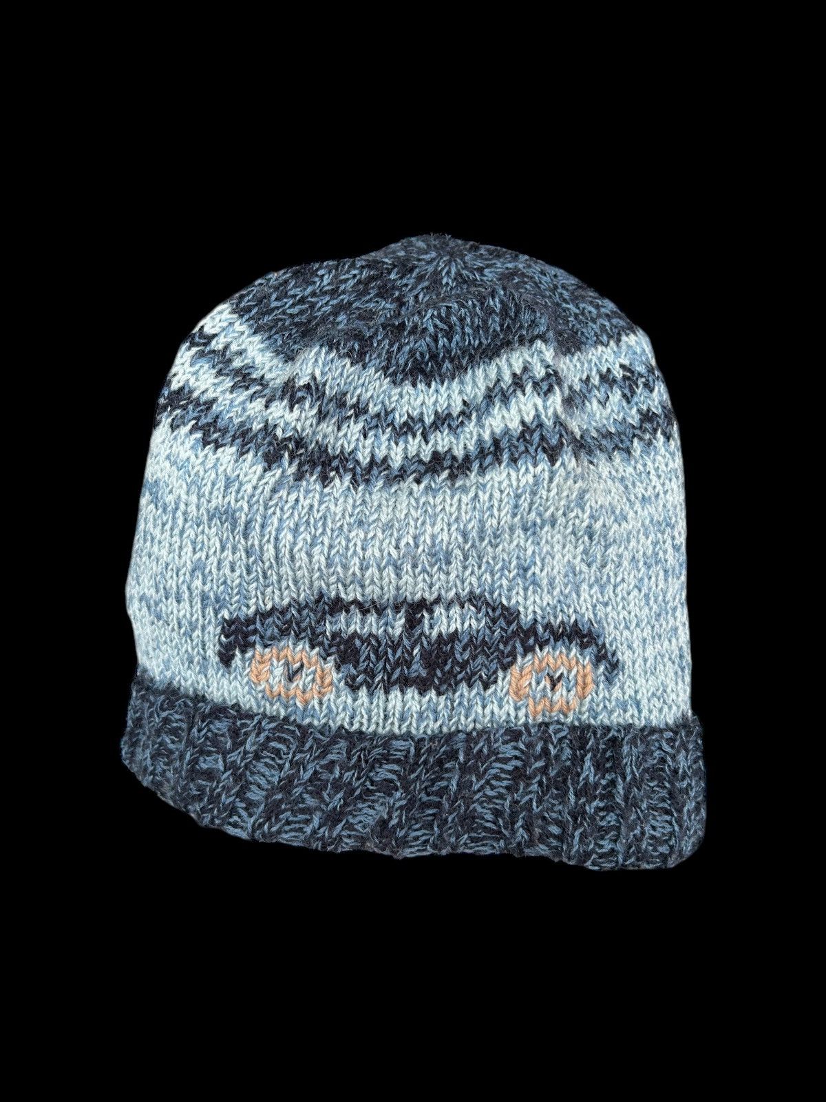 Japanese Brand × Kapital × Vintage Crochet knitted Handmade Beanie Hats Rare Design☠️☠️ Size ONE SIZE - 2 Thumbnail