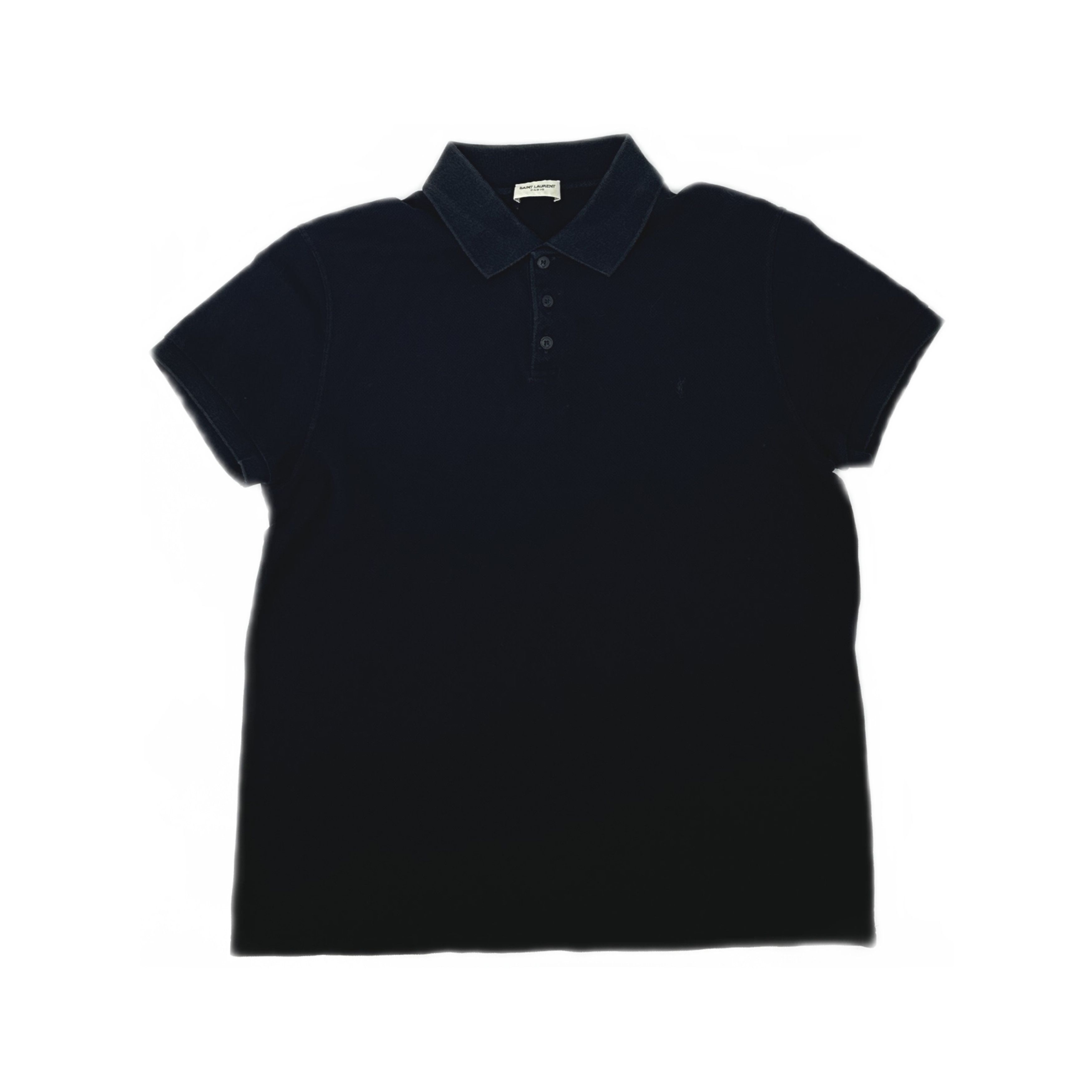 Saint Laurent Paris Saint Laurent Black Cotton Polo Shirt Size L Size US L / EU 52-54 / 3 - 1 Thumbnail
