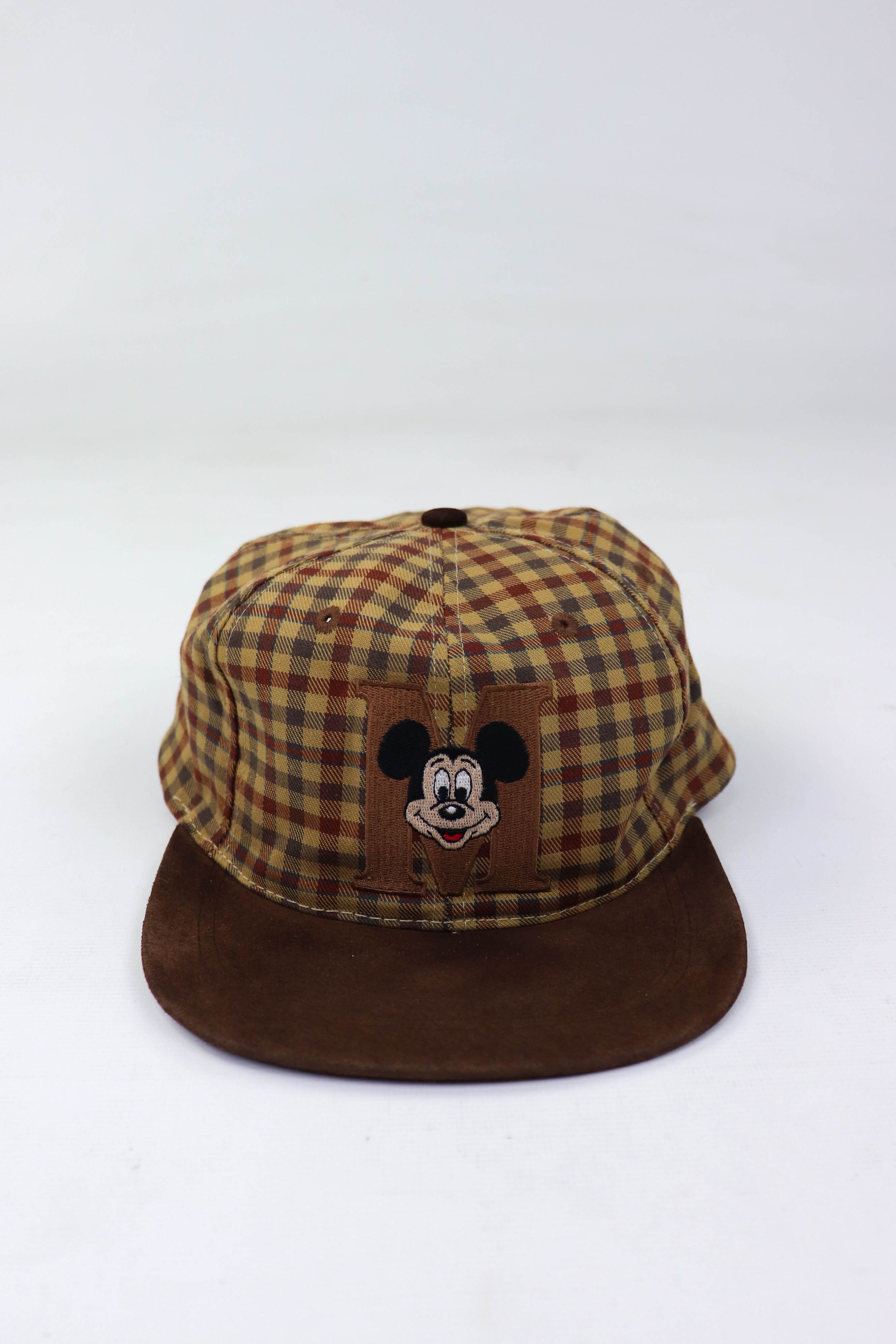 Mickey Mouse 90s Vintage Mickey Mouse GOOFY’S HAT Beige/Brown Plaid Cap Size ONE SIZE - 2 Thumbnail