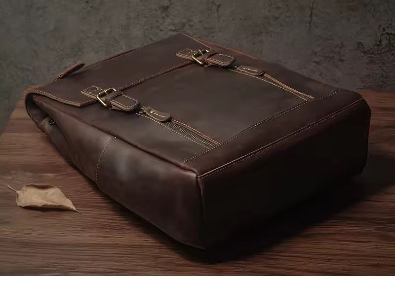 Genuine Leather Genuine Leather Backpack Size ONE SIZE - 4 Thumbnail