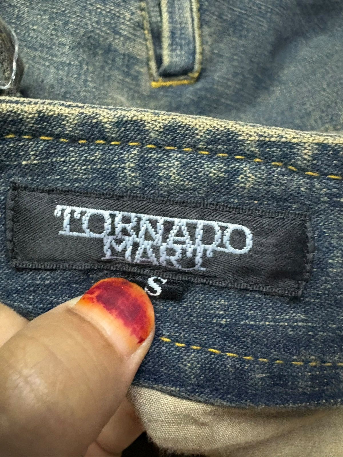 Tornado Mart Vintage Tornado Mart Button Fly Mud Wash Distress Flare Jean Size US 29 - 9 Thumbnail