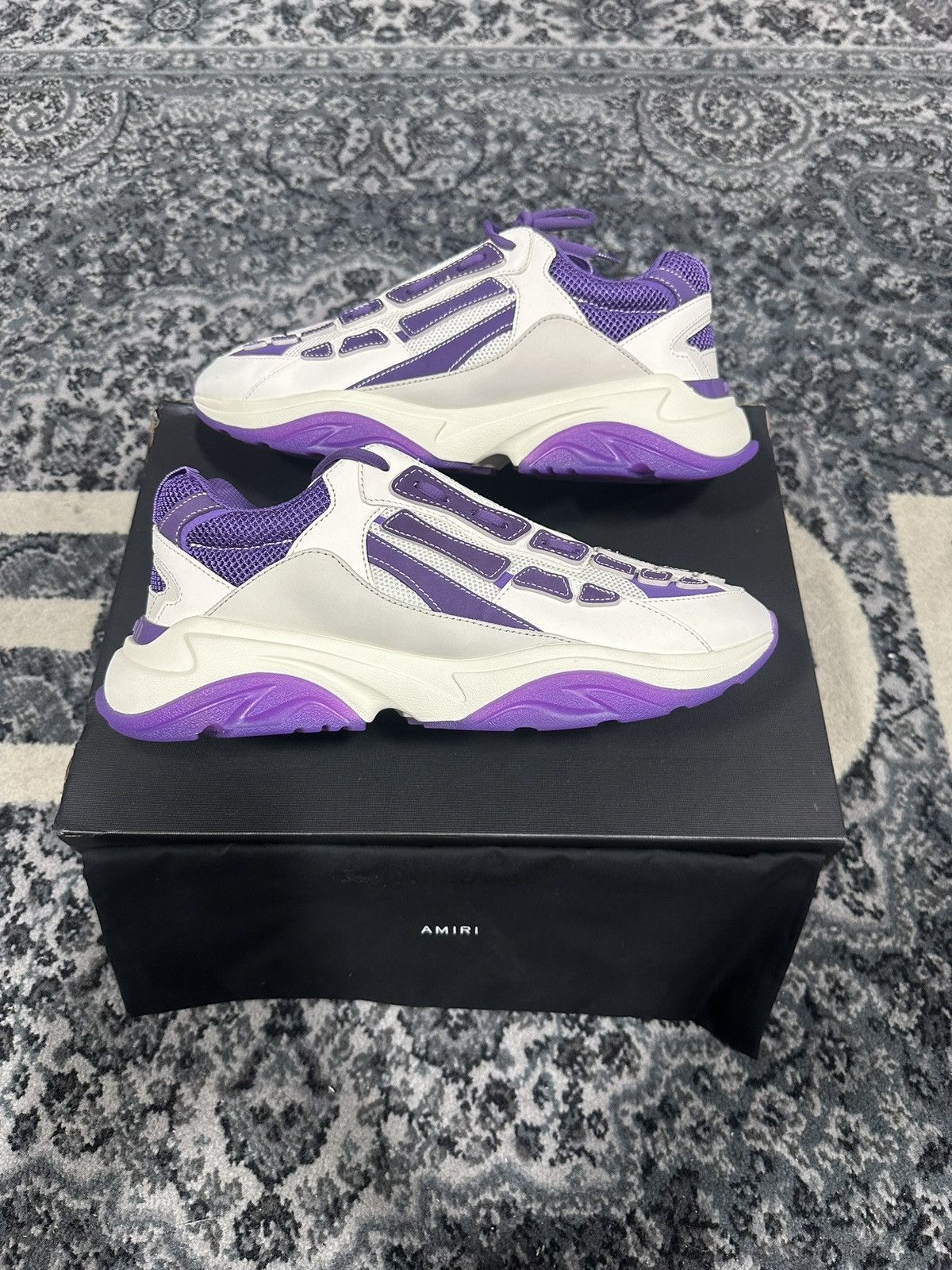 Amiri Brand New Amiri Bone Runner Size 12US/45EU Size US 12 / EU 45 - 1 Thumbnail