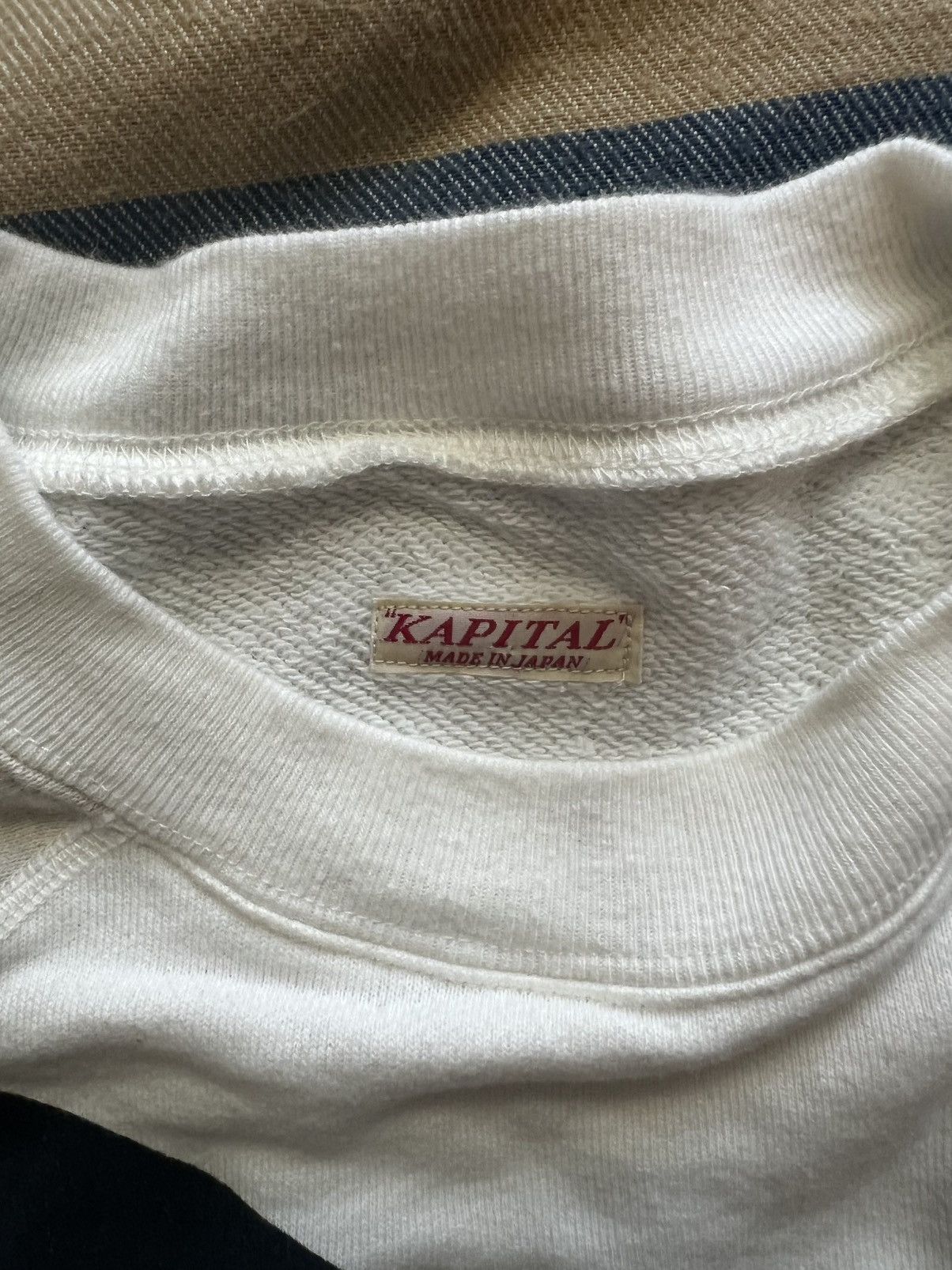 Kapital × Kapital Kountry Kapital Two-Tone Raglan Crew Sweat, Coneybowy Surf Size US L / EU 52-54 / 3 - 3 Thumbnail