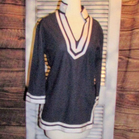 Other Sherry Taylor Sm Nautical Linen Blend Blouse Size S / US 4 / IT 40 - 4 Thumbnail