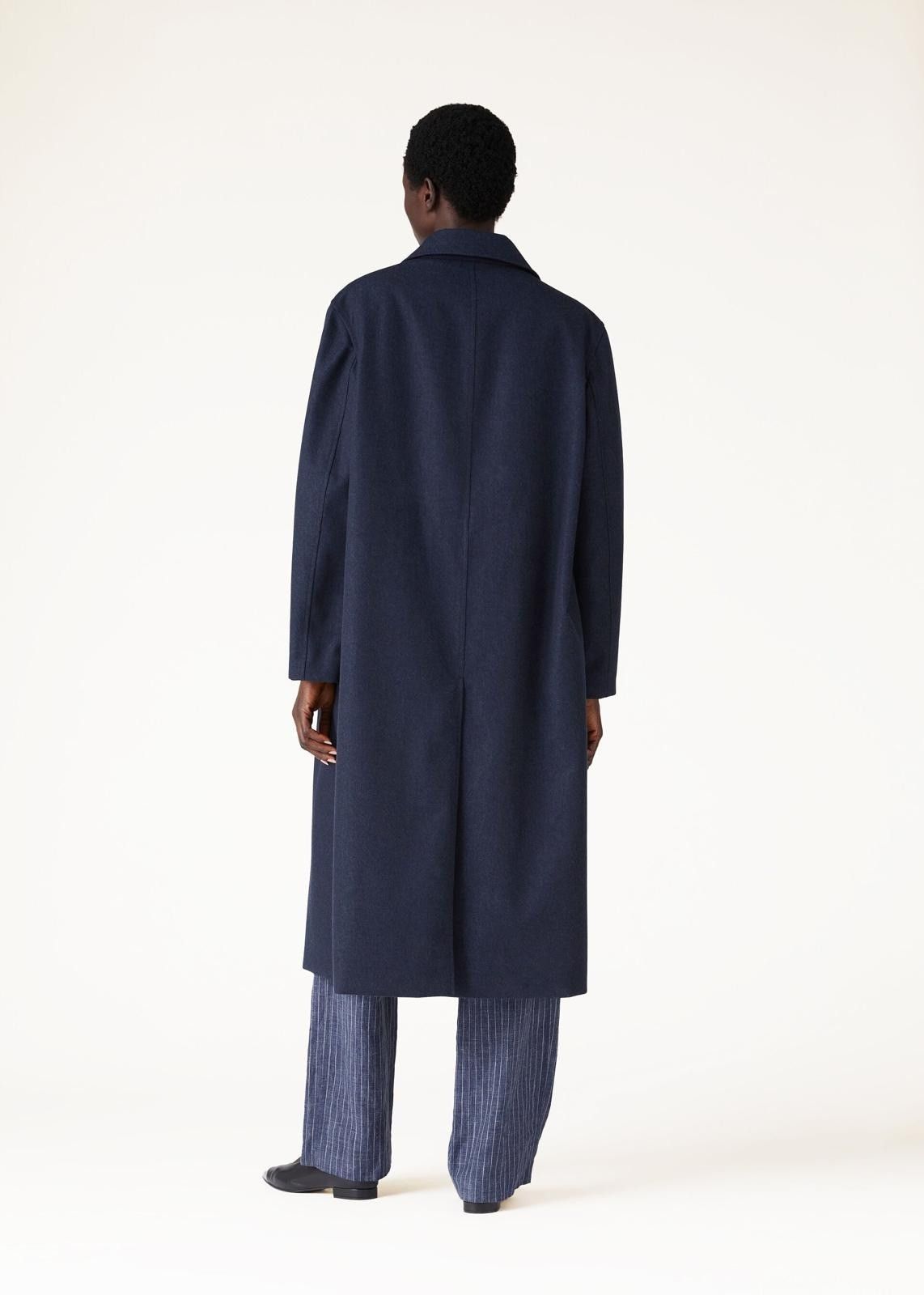 Loro Piana o1srvl11e0525 FAO0532 Yudaki Reversible Coat in Dark Blue Size M / US 6-8 / IT 42-44 - 6 Thumbnail