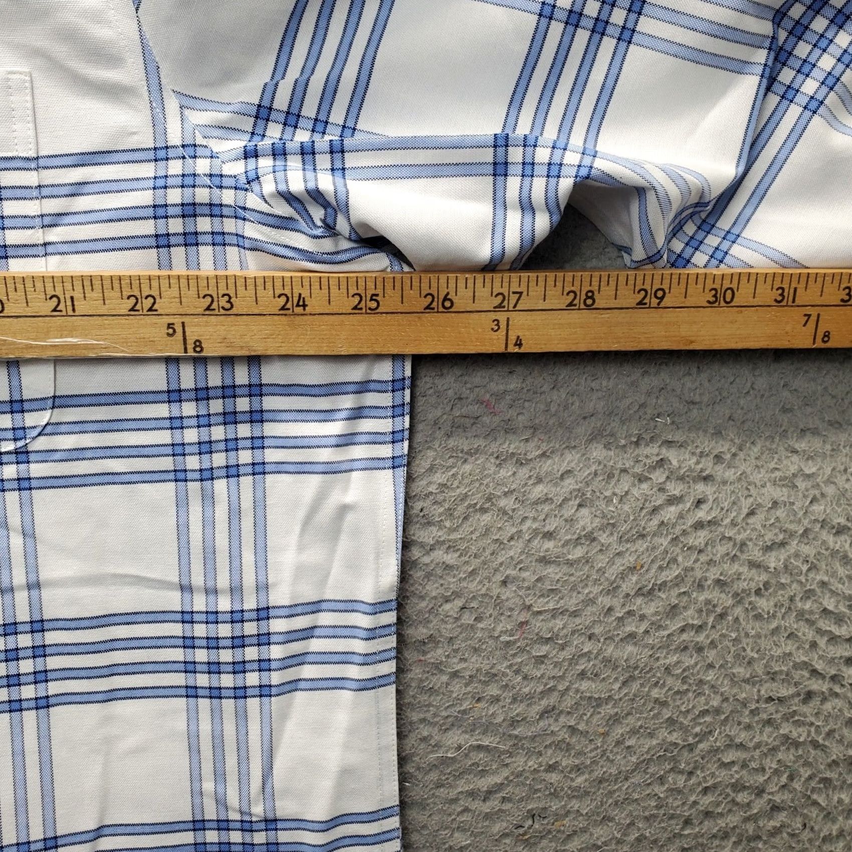 Stafford Stafford Dress Shirt Mens XL Multi Plaid Regular Fit Button-Down Collar Size 46R - 4 Thumbnail