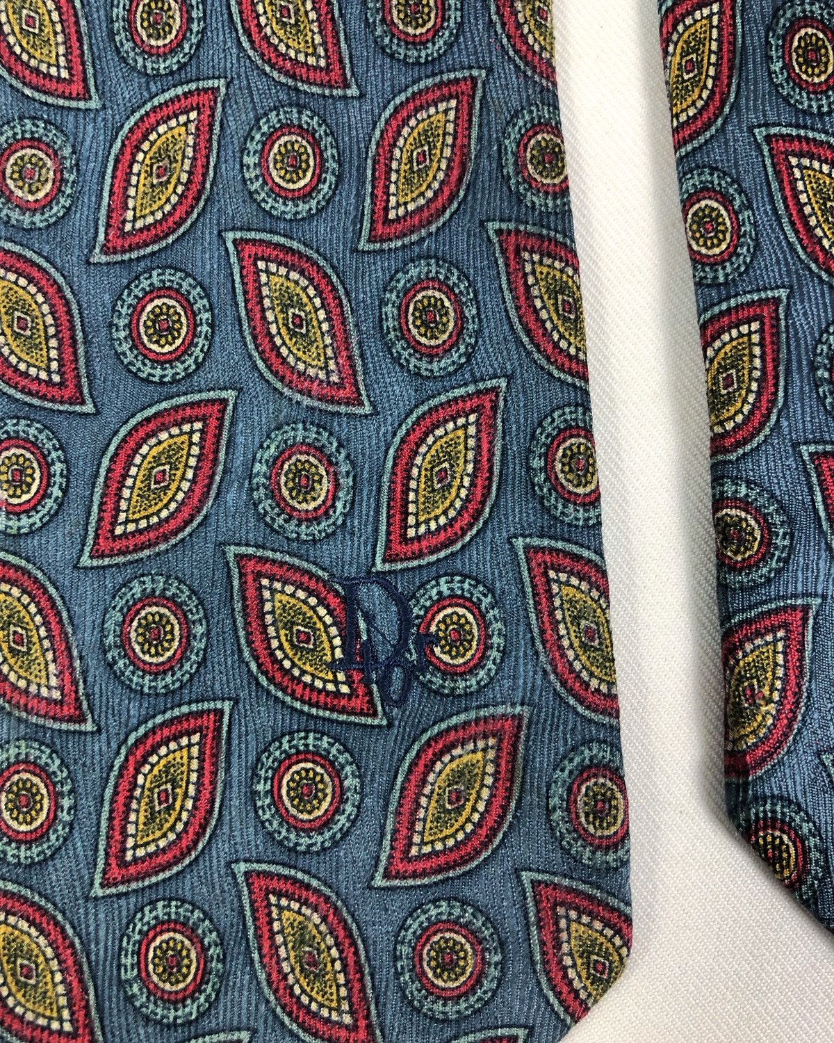 Christian Dior Monsieur Rare Vintage Christian Dior Monsieur Paisley Silk Tie Size ONE SIZE - 4 Thumbnail