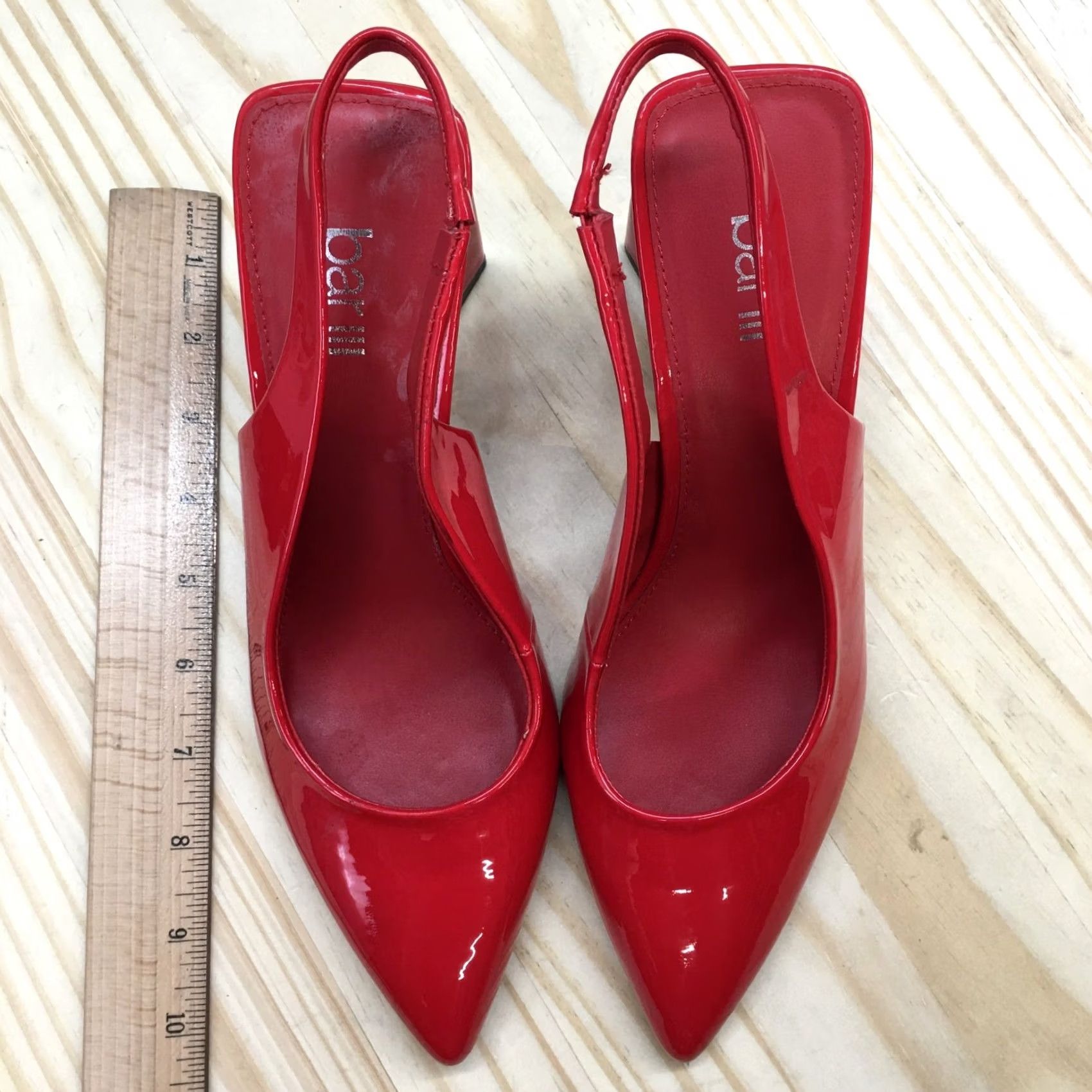 Bar III Bar III Sandals Womens 8 M Arrica Slingback Red Faux Leather Pointed Heels NEW Size US 8 / IT 38 - 5 Thumbnail