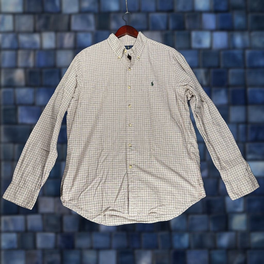 Ralph Lauren Ralph Lauren Shirt Mens Large Button Down Tan Plaid Cotton Long Sleeve Logo Size US L / EU 52-54 / 3 - 1 Thumbnail