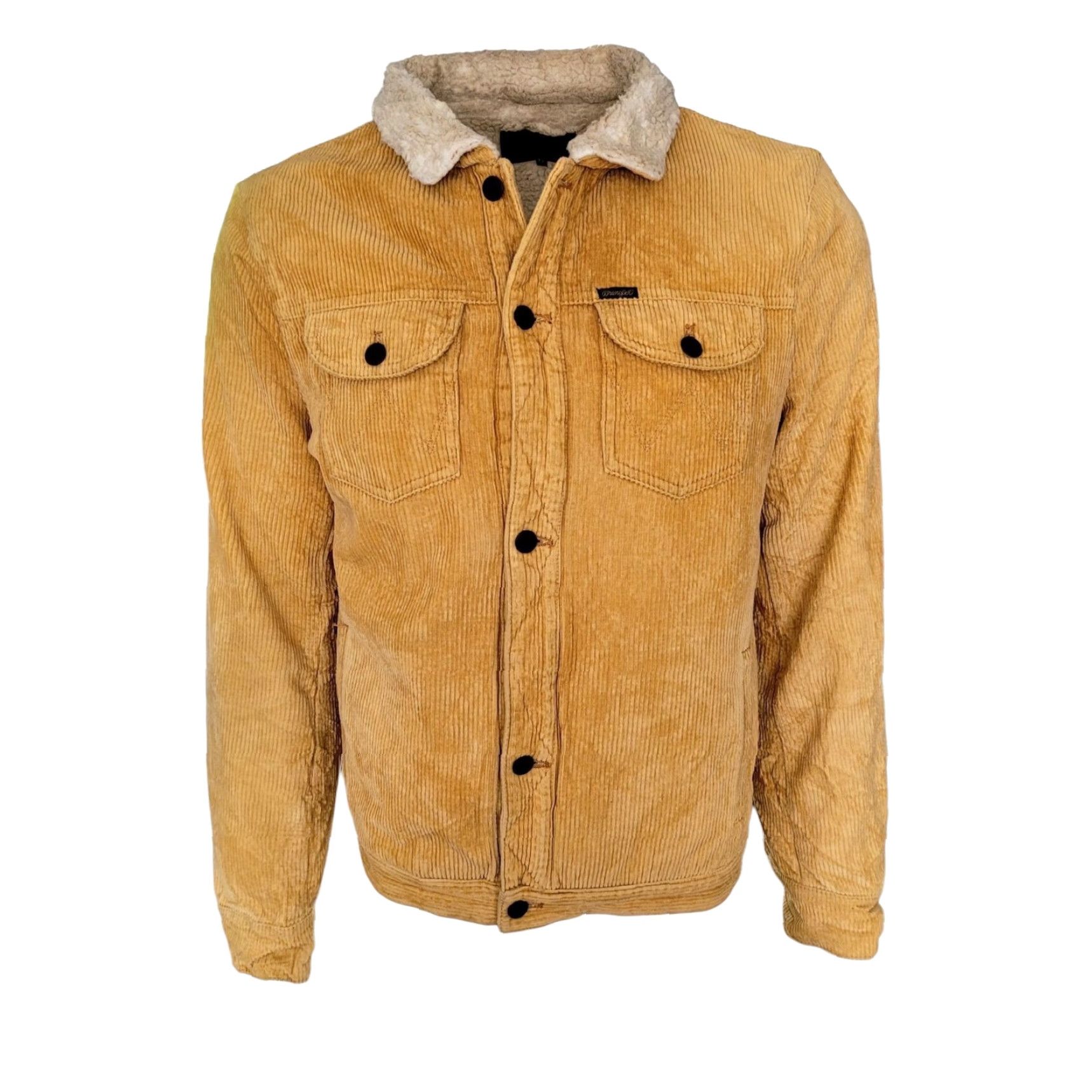 Wrangler Wrangler Sherpa-Lined Corduroy Jacket Mens M Camel Tan Jacket Size US M / EU 48-50 / 2 - 2 Thumbnail