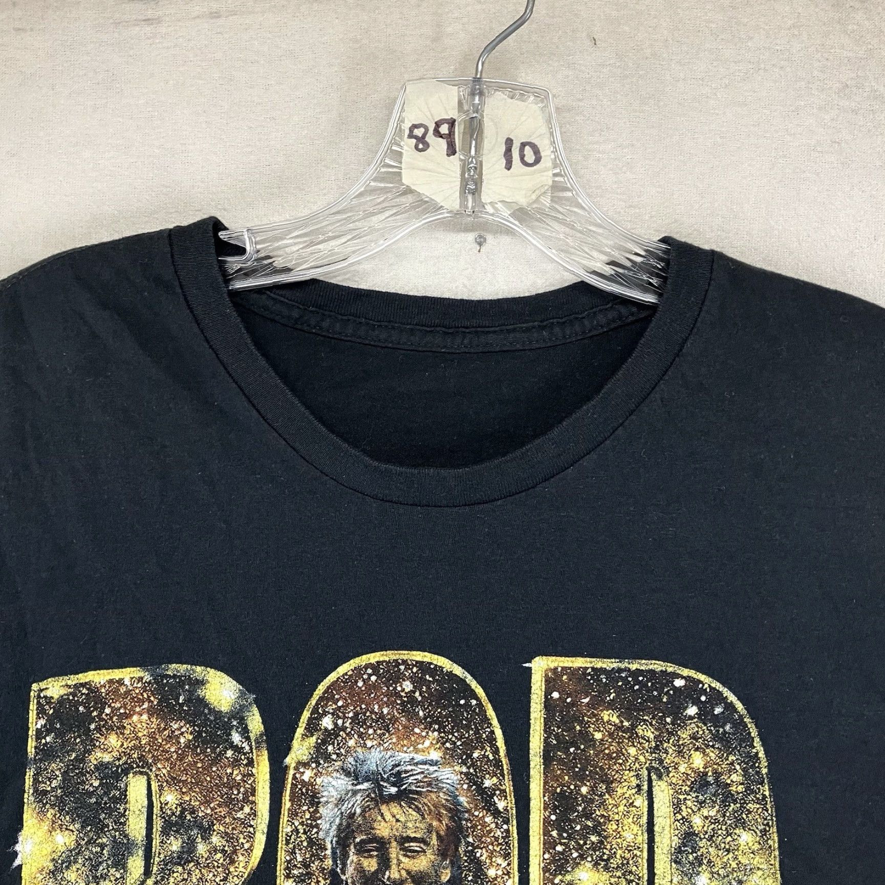 RODA Rod Stewart Cheap Trick Band Tour T-Shirt XL Black Lightweight Cotton Rock Music Retro Unisex Size US XL / EU 56 / 4 - 6 Thumbnail