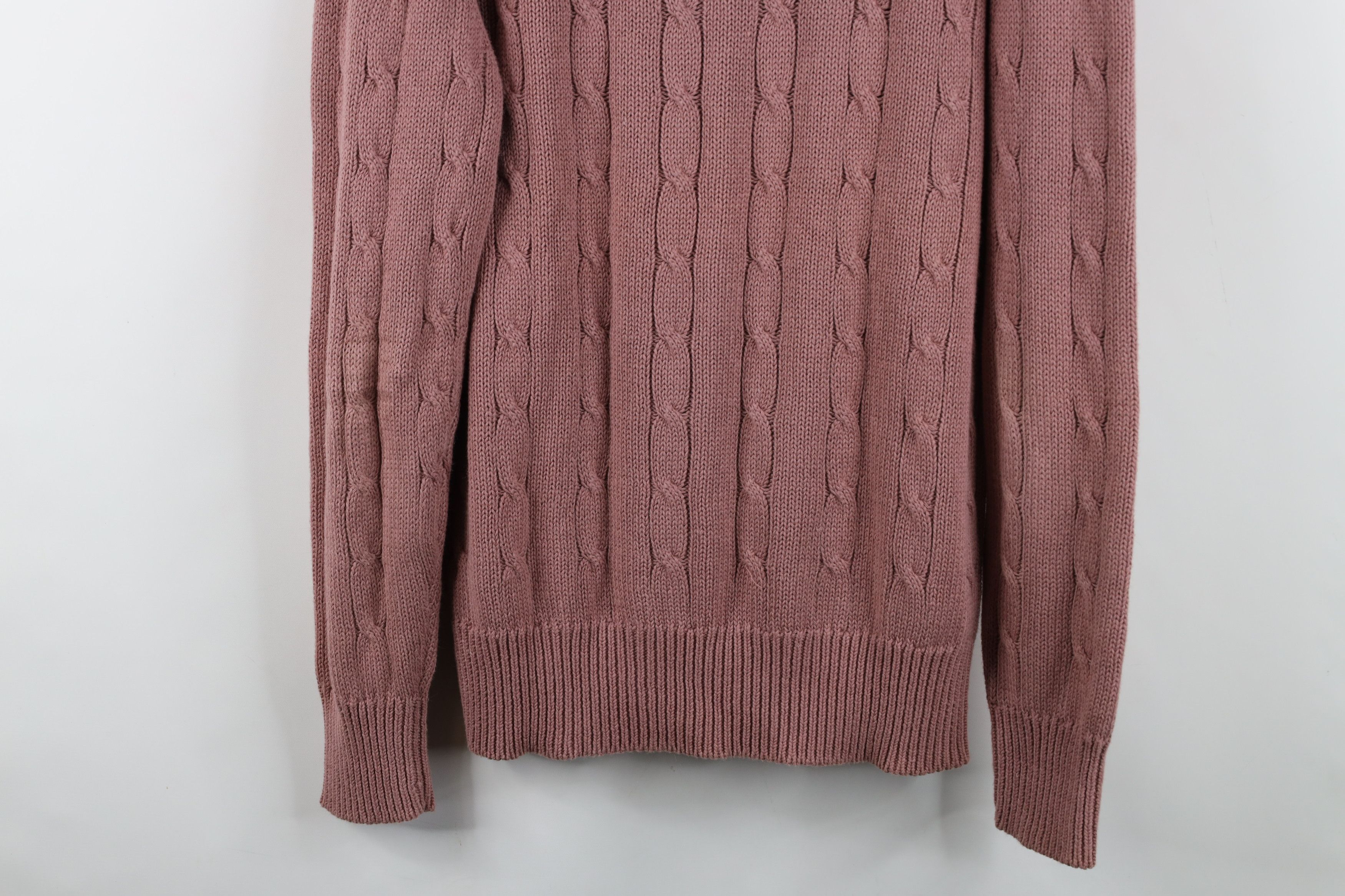 Vintage Vintage 80s 90s Dapper Cable Ribbed Knit V-Neck Sweater Size US L / EU 52-54 / 3 - 9 Thumbnail