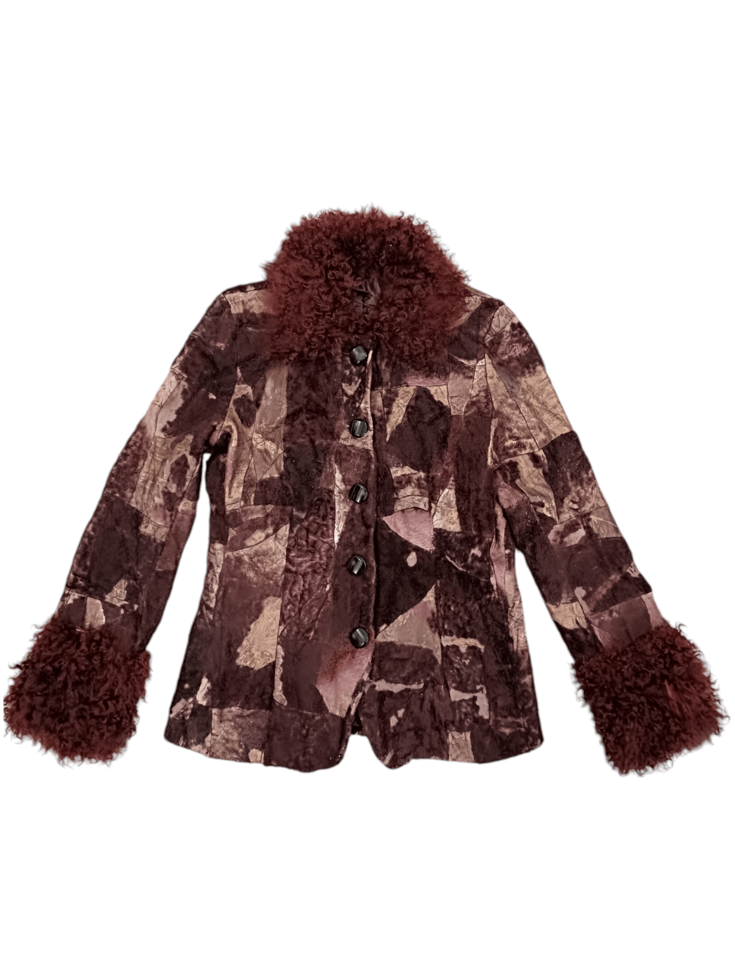 Other Vintage Patchwork Fur Leather Jacket Size M / US 6-8 / IT 42-44 - 1 Thumbnail