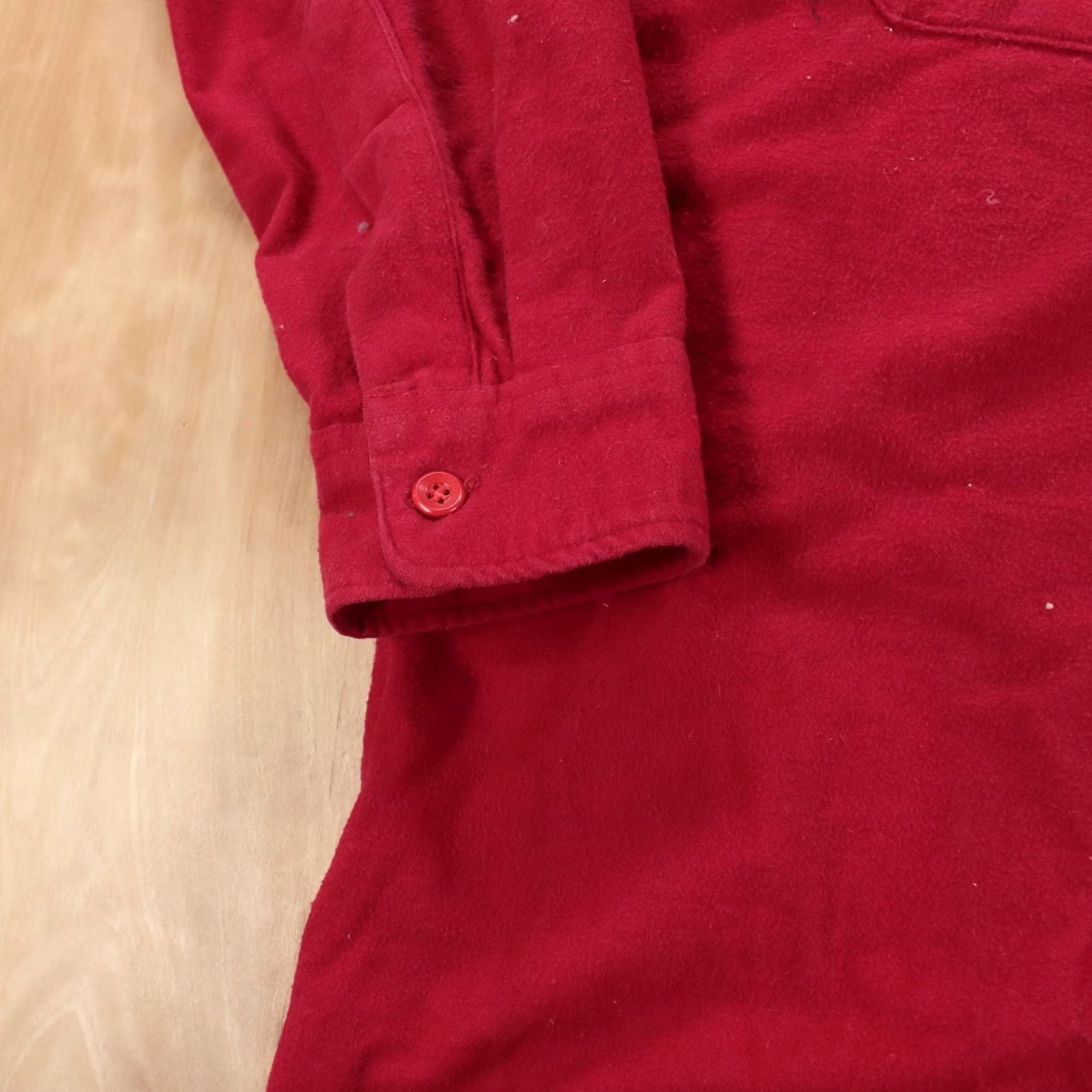 Vintage VINTAGE L.L. Bean camp flannel shirt red 17.5 faded distressed chamois Mens Size US XXL / EU 58 / 5 - 5 Thumbnail