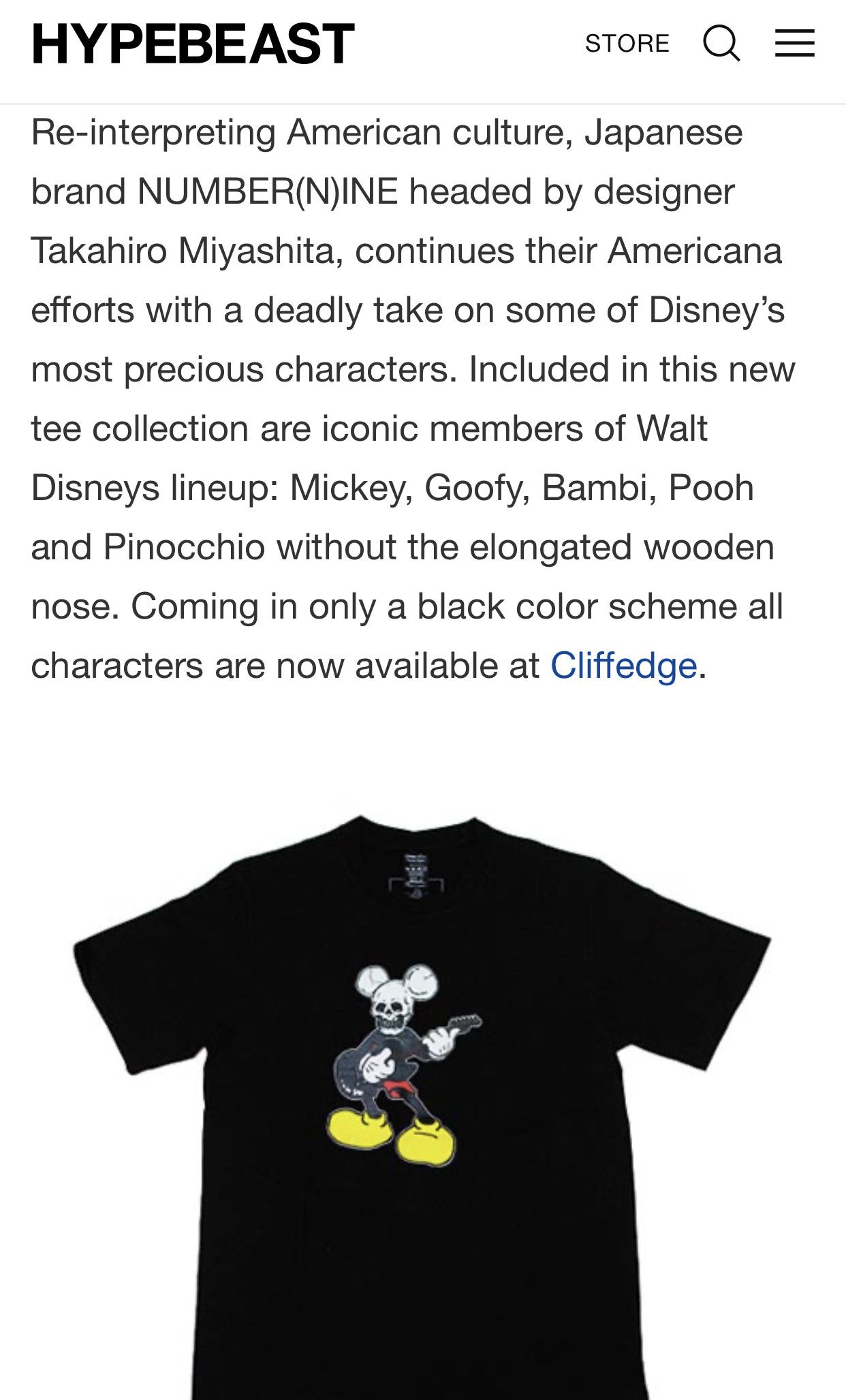 Disney × Number (N)ine RARE🔥SS08 NUMBER (N)INE SKULL DISNEY COLLECTION TEE Size US M / EU 48-50 / 2 - 13 Thumbnail