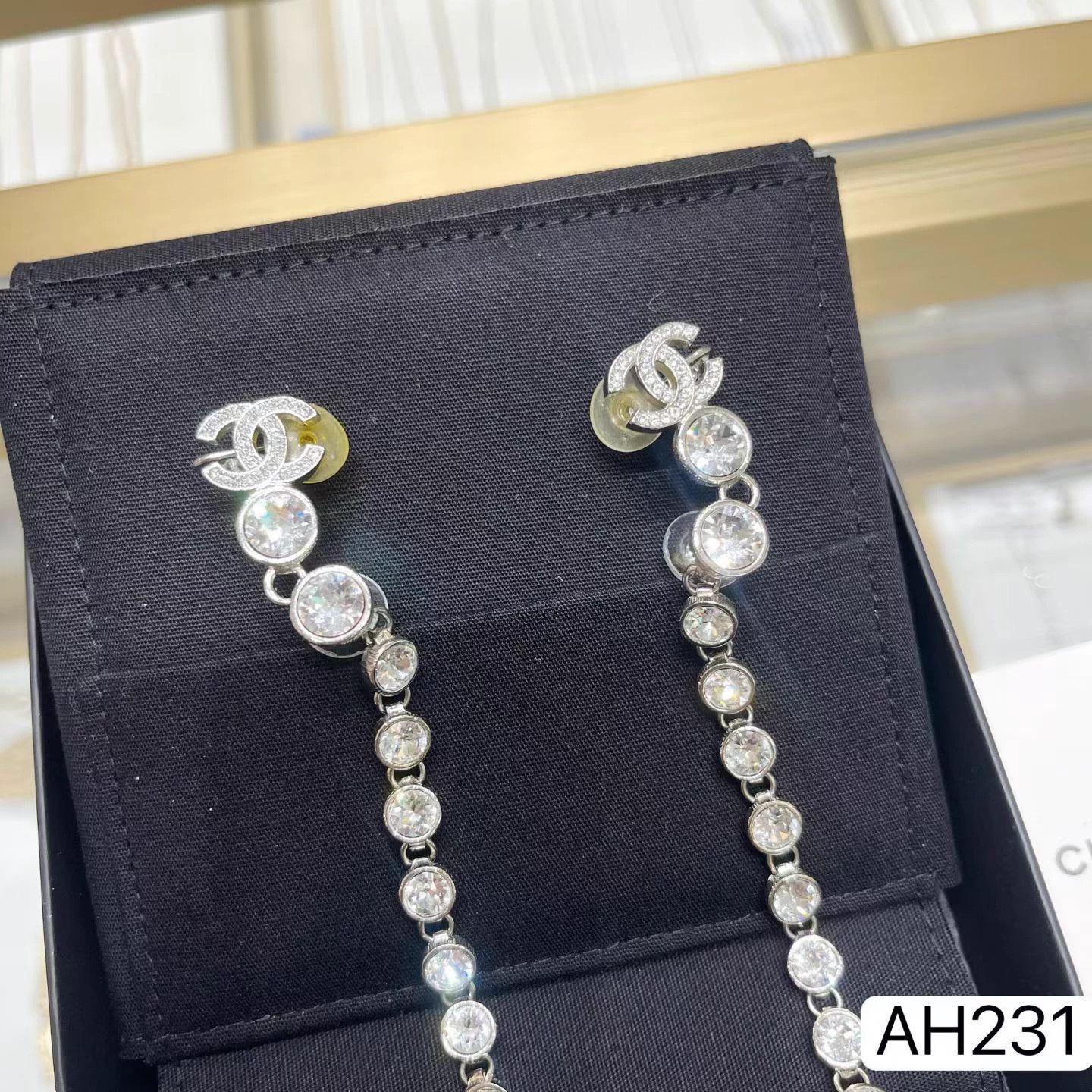 Chanel Chanel 23S Show Silver Pavé Tassel Earrings AH231 Size ONE SIZE - 5 Thumbnail