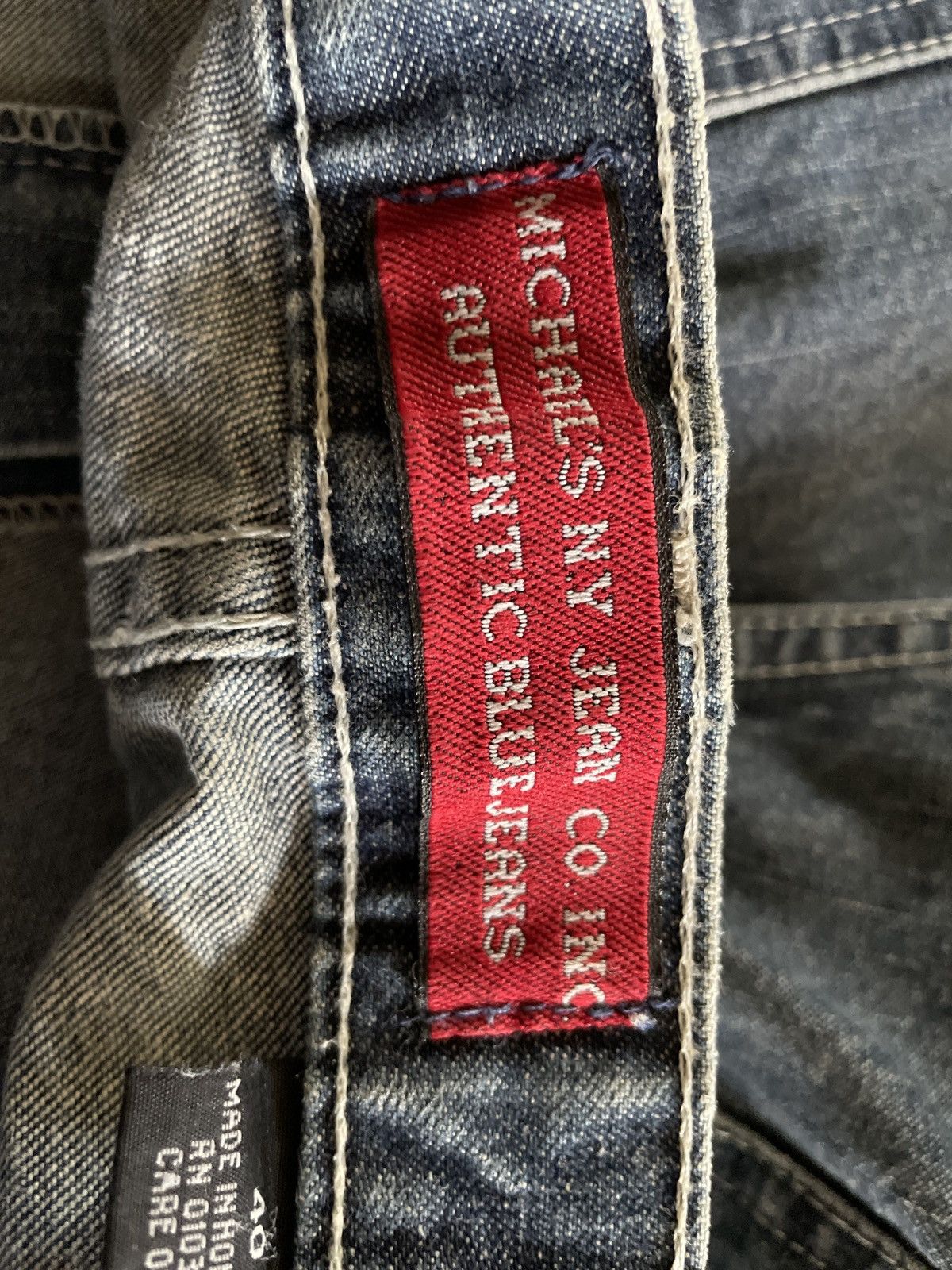 Designer × Vintage Michael’s NY Jean Co Blue Denim Shorts Jorts Carpenter skate Size US 40 / EU 56 - 12 Thumbnail