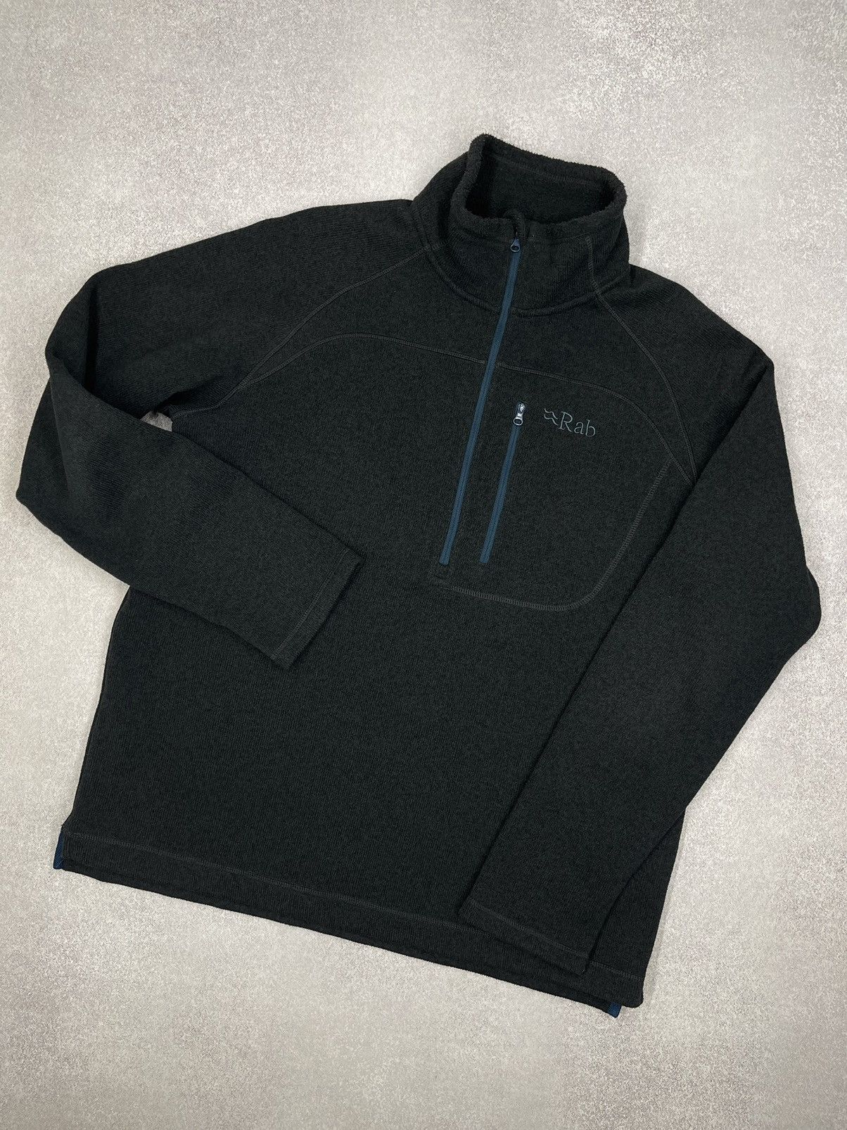 Mens Rab Pull On Fleece 1/2 Zip Grey Outdoor Gorpcore