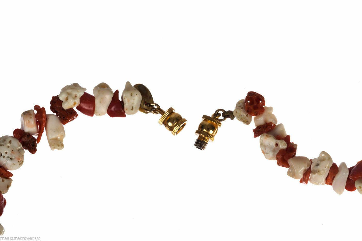 Designer Les Bernard Red & White Mediterranean Nugget Coral Necklace Size ONE SIZE - 4 Thumbnail