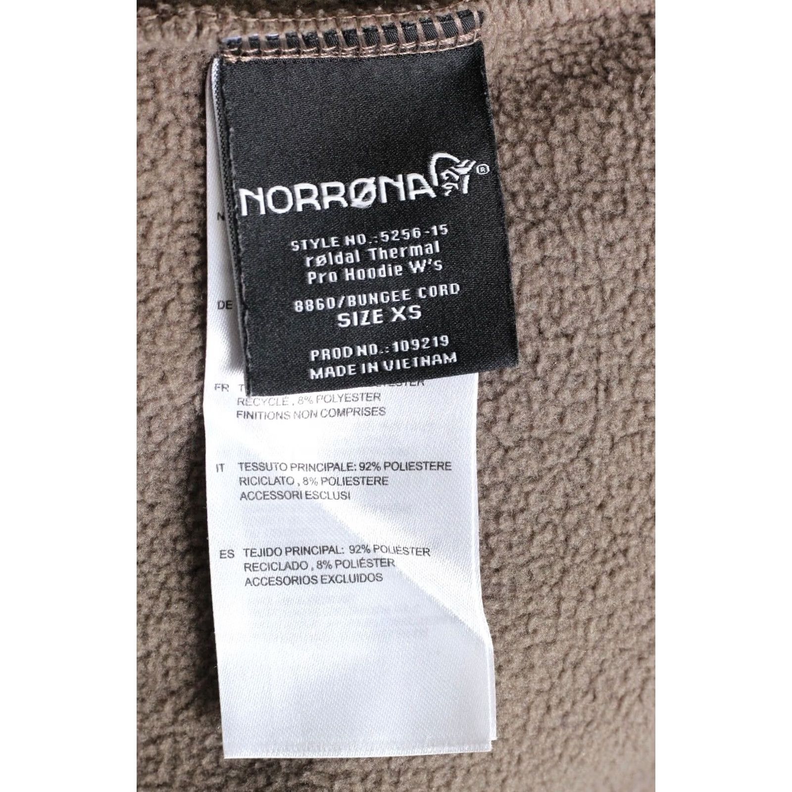 Vintage NORRONA Roldal Thermal Pro Hoodie Women XS Pullover Fleece Hooded 100% Polyester Brown Logo Activewear Vintage: No Size XS / US 0-2 / IT 36-38 - 7 Thumbnail