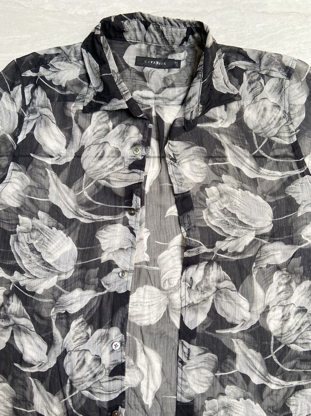 CIVARIZE CIVARIZE Floral Patterned Mesh Outer/Shirt Size US M / EU 48-50 / 2 - 9 Thumbnail