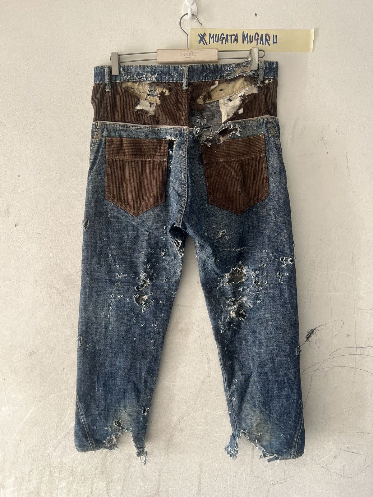 4GSELLER × Japanese Brand SUPER THRASHED🔥SCANNER JAPAN RIPPED DENIM Size US 34 / EU 50 - 11 Thumbnail