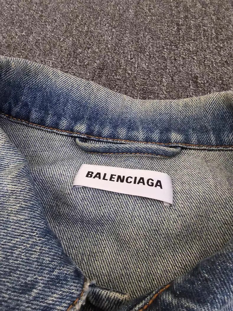 Balenciaga Balenciaga Denim Jacket Size US XXL / EU 58 / 5 - 7 Thumbnail