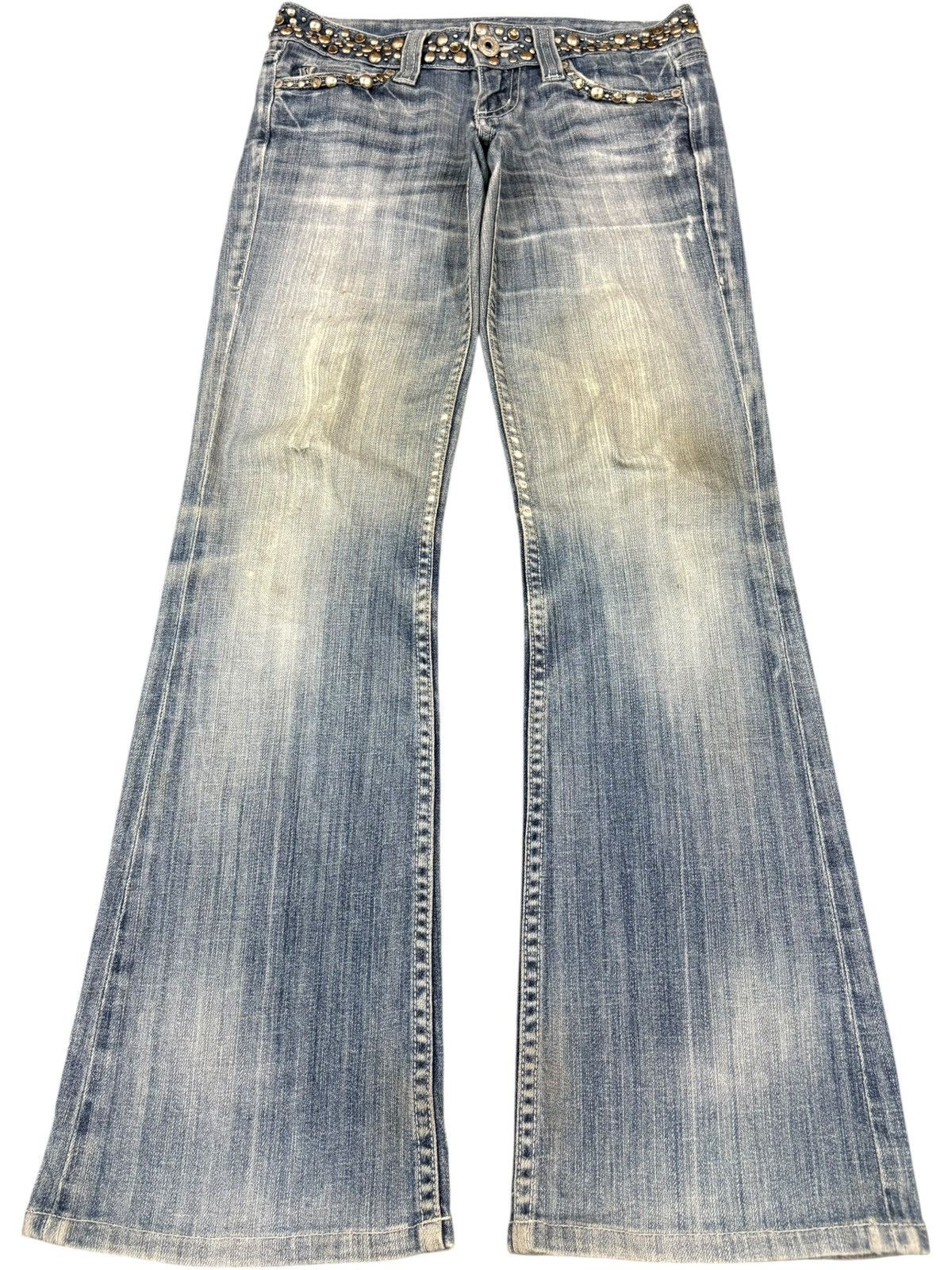 Miss Me Vintage Miss Me Mud Wash Distressed Bootcut Flare Jeans Size 29" - 1 Thumbnail