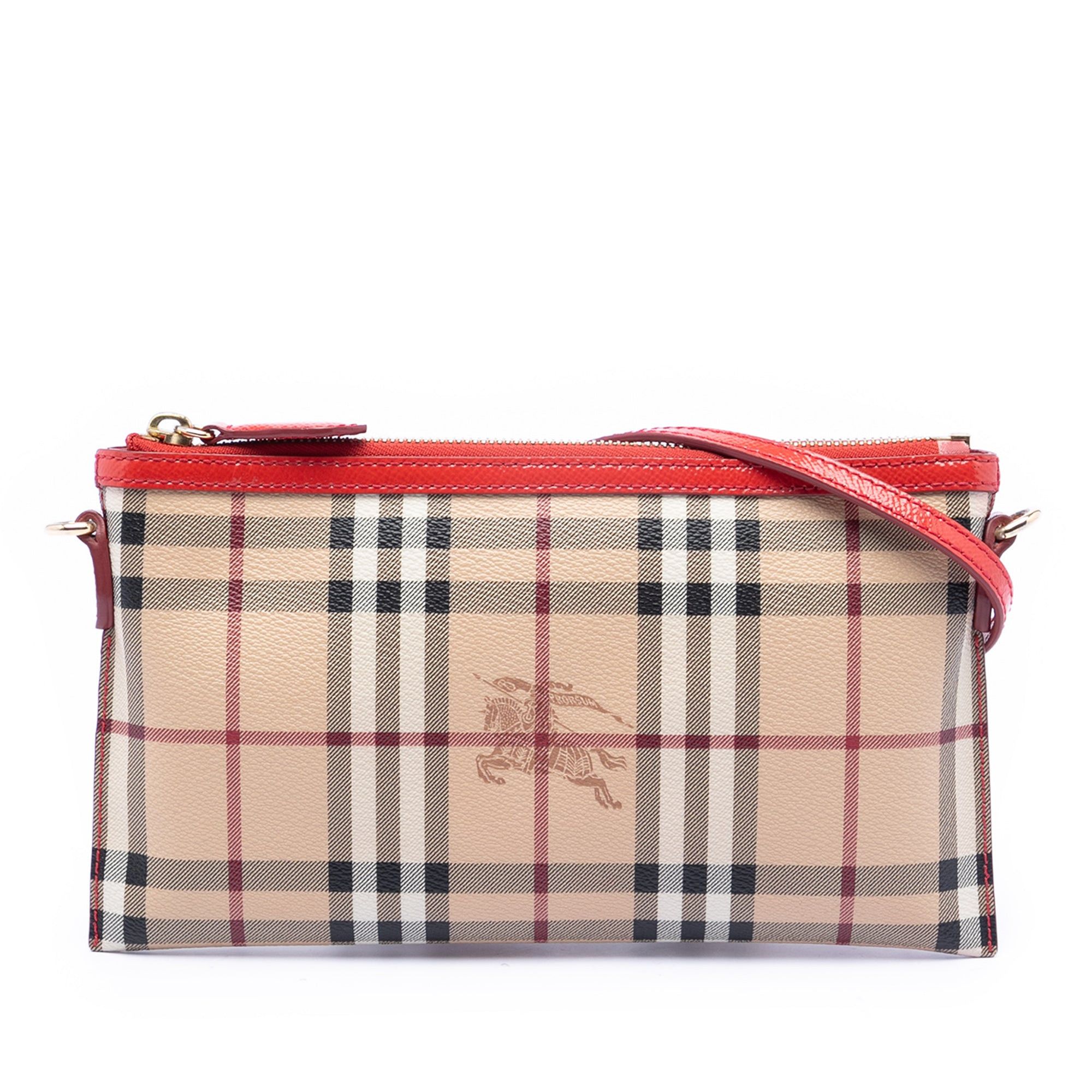 Burberry Haymarket Check Coated Canvas Peyton Crossbody Size ONE SIZE - 1 Thumbnail