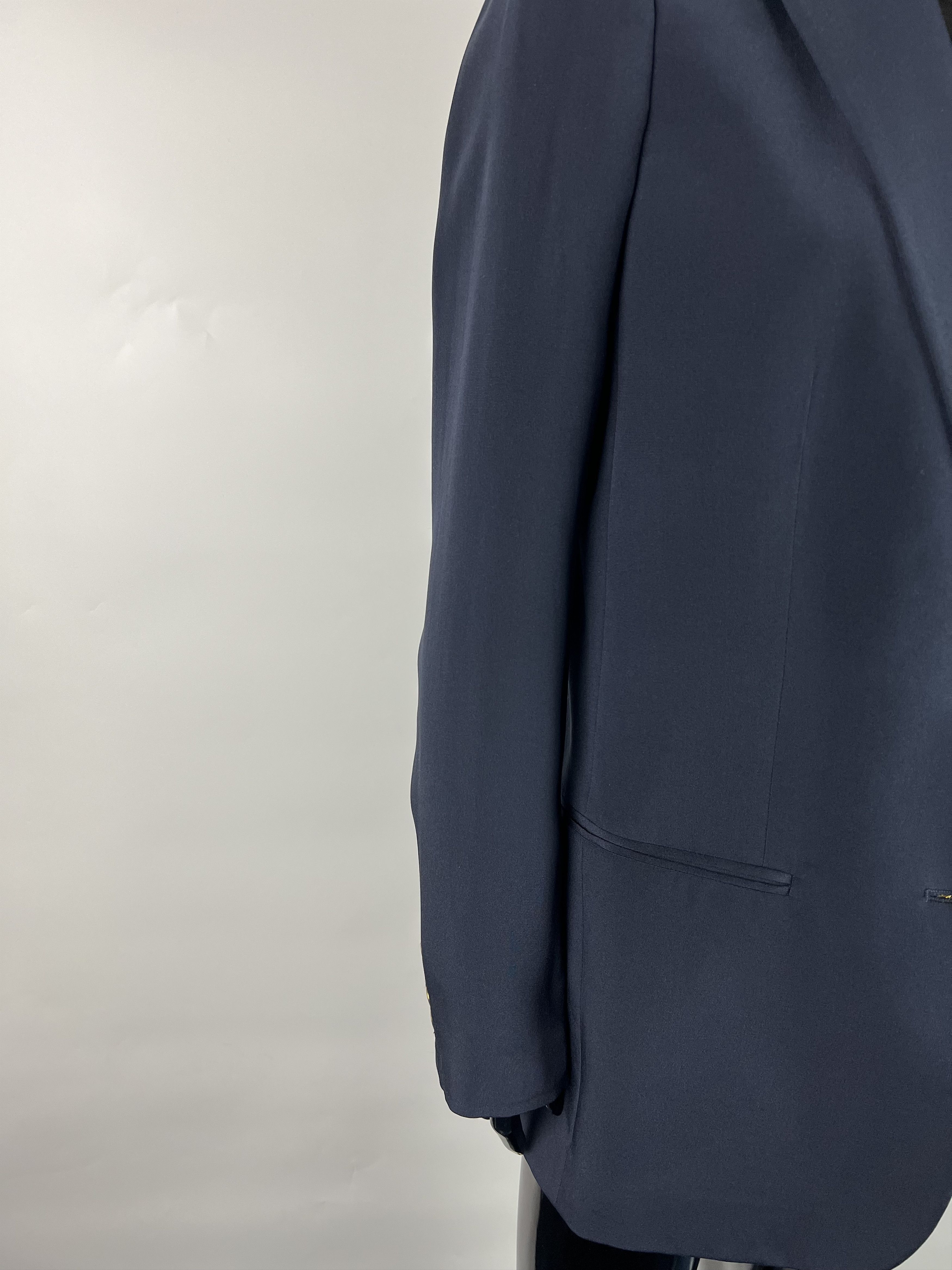 Joseph Joseph Navy Blue 100% Silk Blazer Jacket Size 38 Size M / US 6-8 / IT 42-44 - 7 Thumbnail