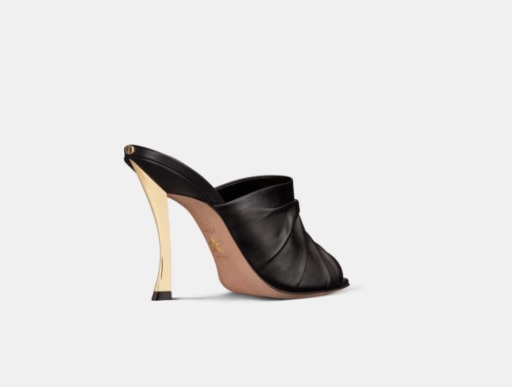 Dior o1w1db11024 D-Fame Heeled Sandals in Black Size US 7 / IT 37 - 3 Thumbnail
