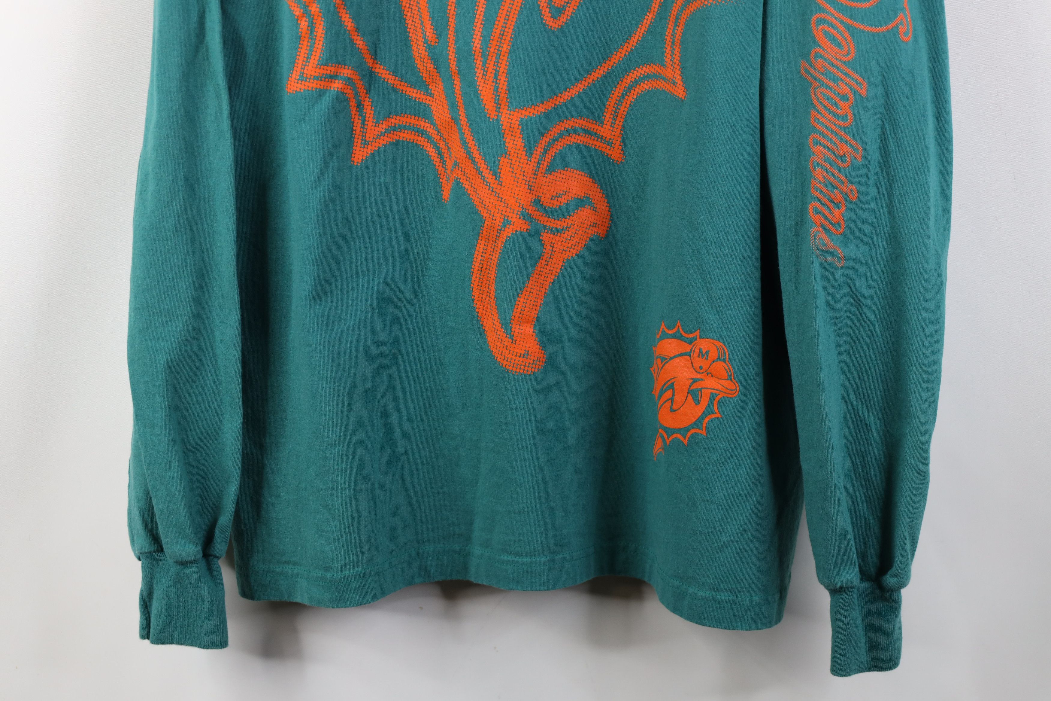 Reebok Vintage Reebok Jumbo Miami Dolphins Long Sleeve T-Shirt Size US L / EU 52-54 / 3 - 3 Thumbnail