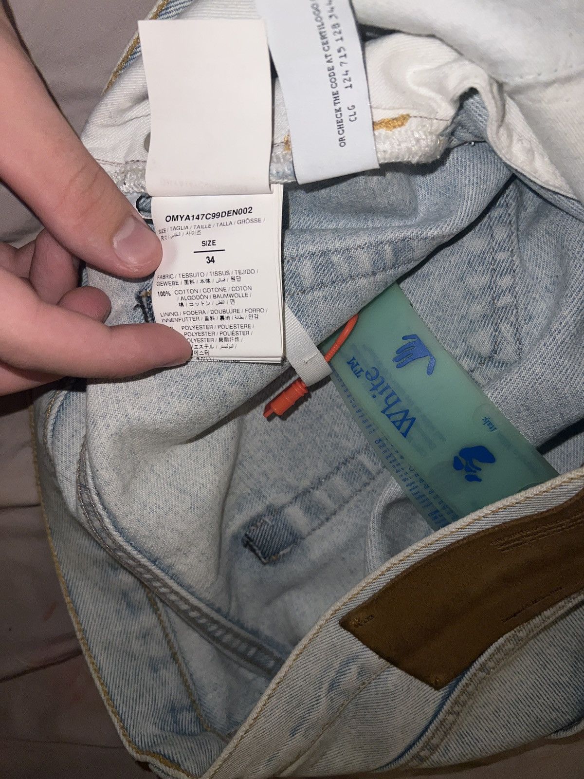 Off-White Off-White Logo Jeans (MSRP $795) Size US 34 / EU 50 - 12 Thumbnail