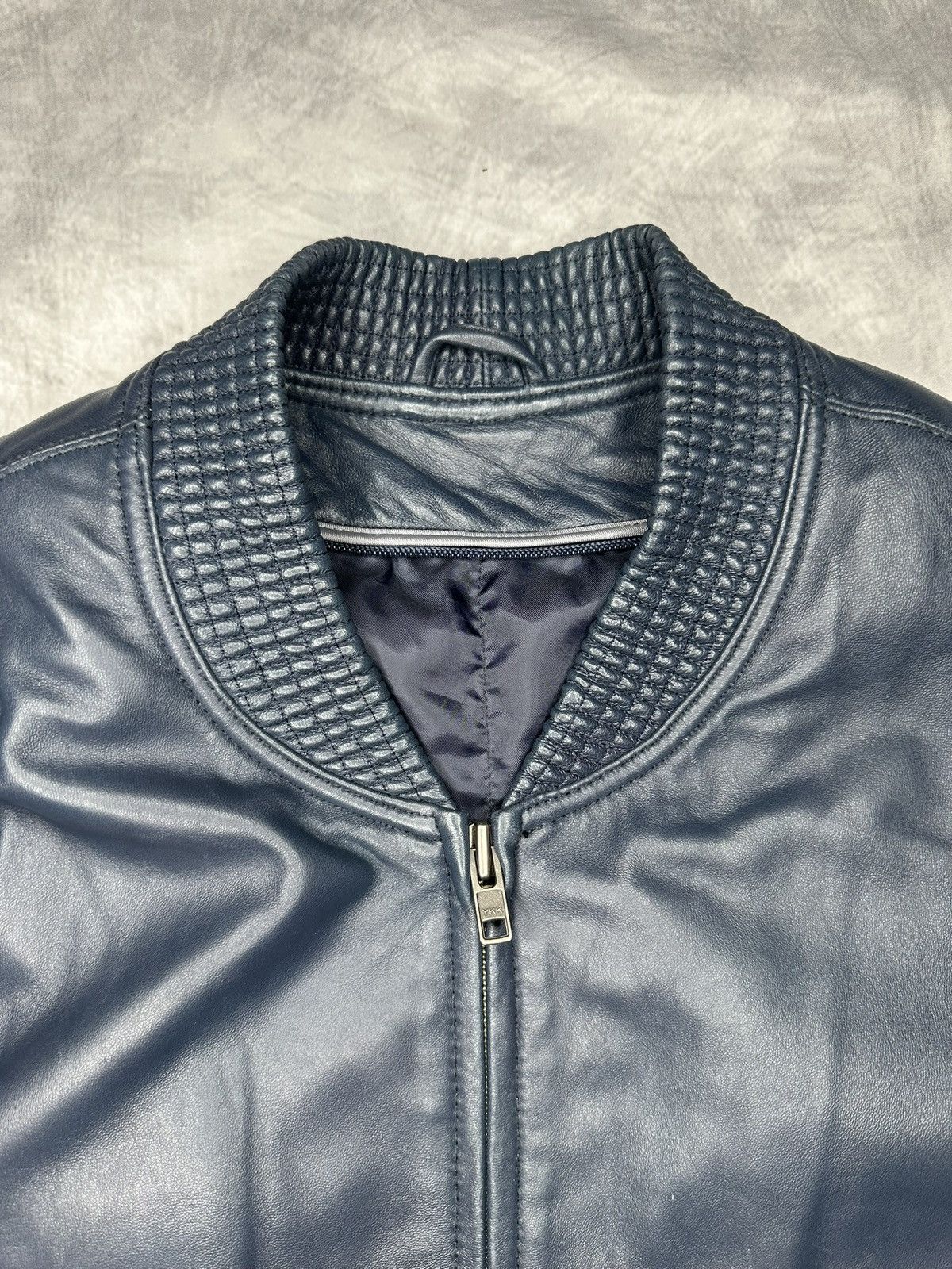 Vintage Leather jacket blue vintage Size US XL / EU 56 / 4 - 8 Thumbnail